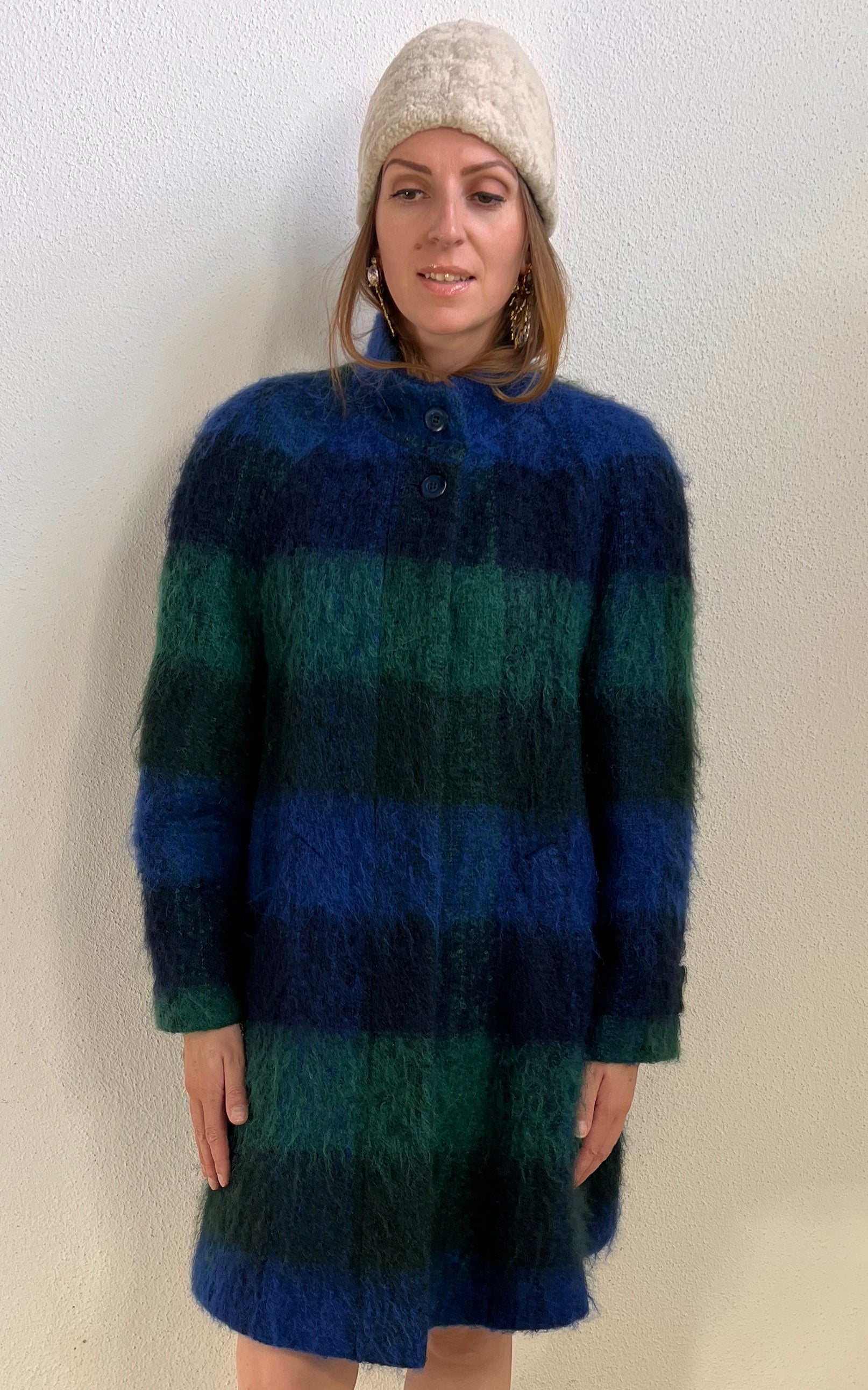 Vintage Mohair Plaid Coat