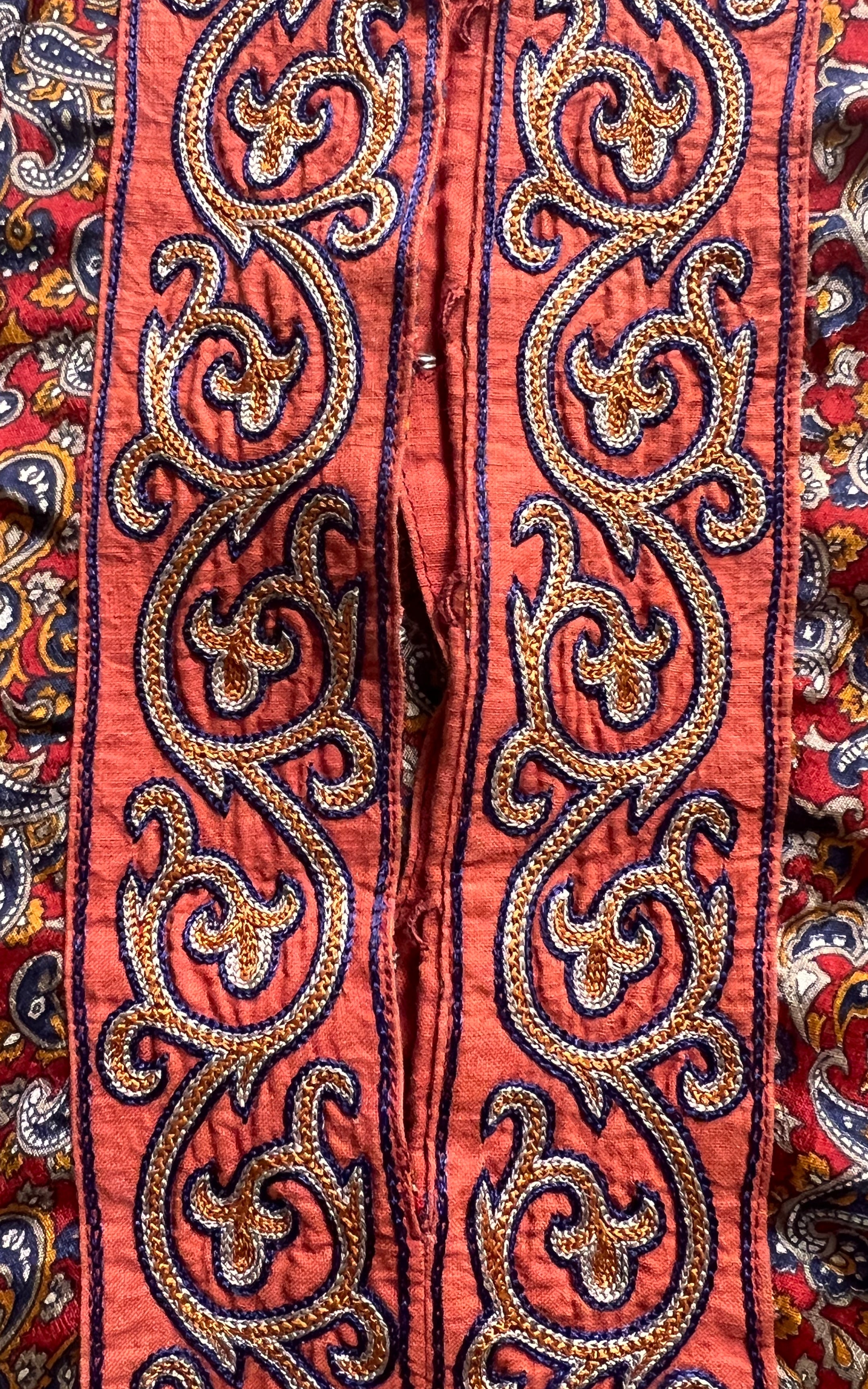 Vintage 70s Indian Silk Caftan Dress