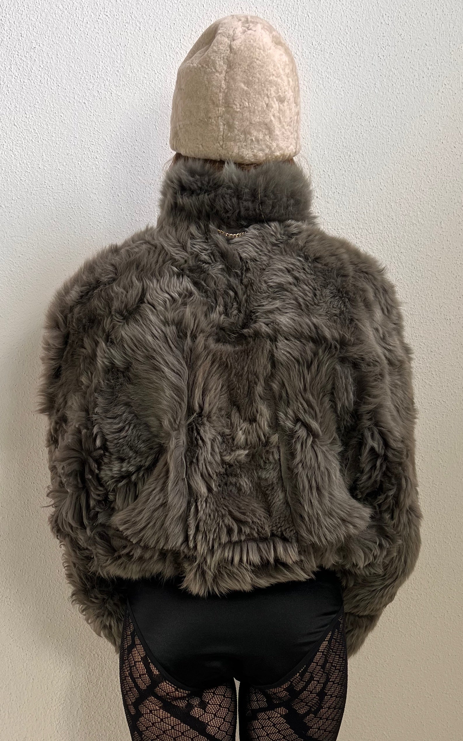 Reworked Curly Lamb Shearling Jacket