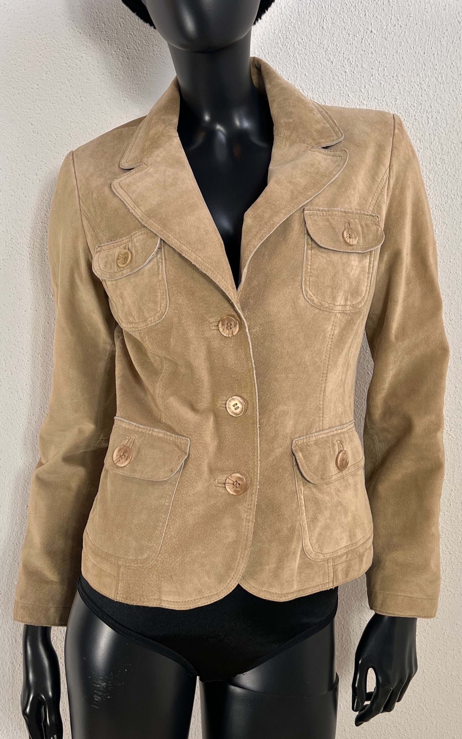 Vintage 90s Suede Blazer Jacket