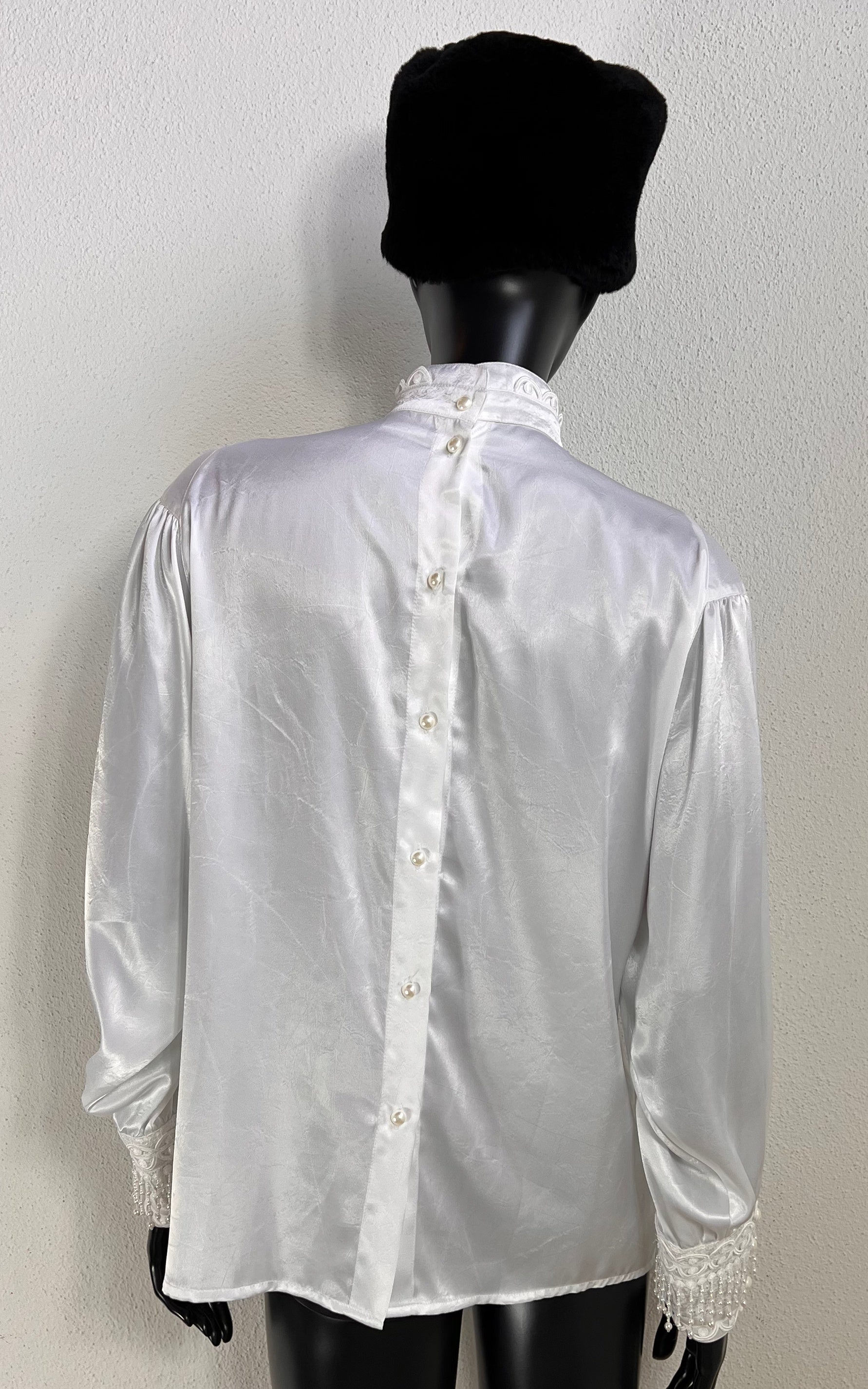 Vintage 80s Cris-Devi Mother of Pearl Blouse