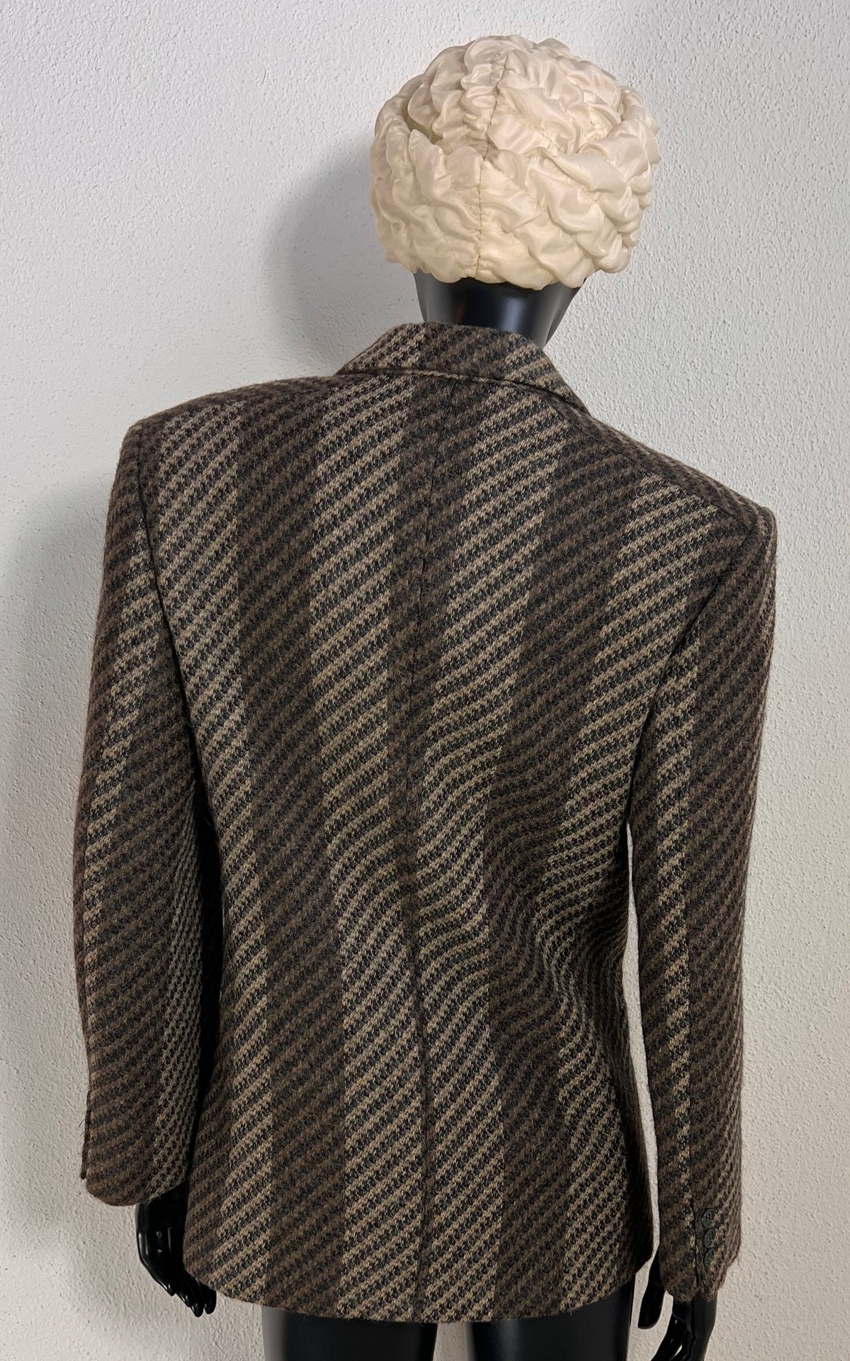 Vintage Giorgio Armani Wool and Alpaca Blend Striped Blazer