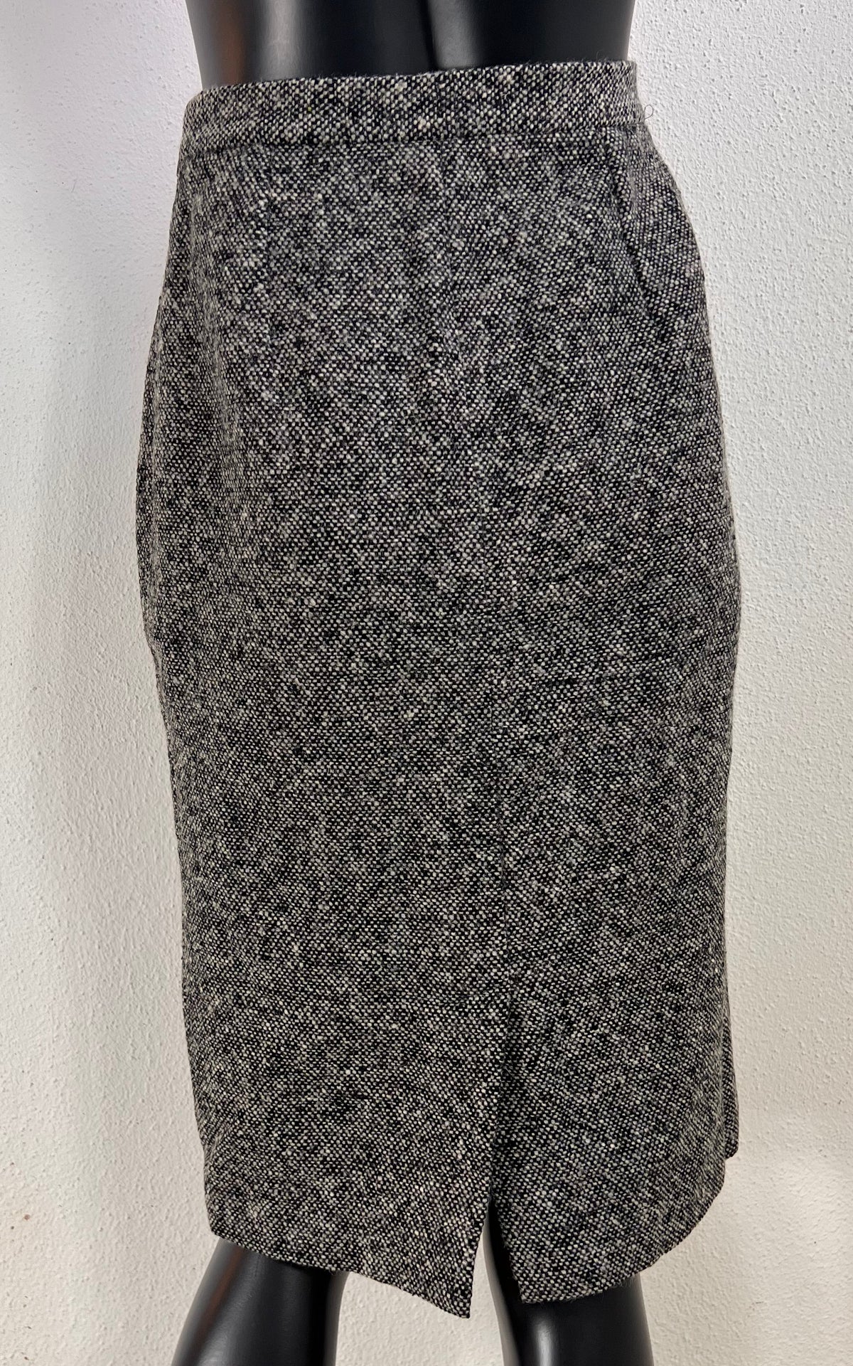Prada Virgin Wool Tweed Pencil Skirt