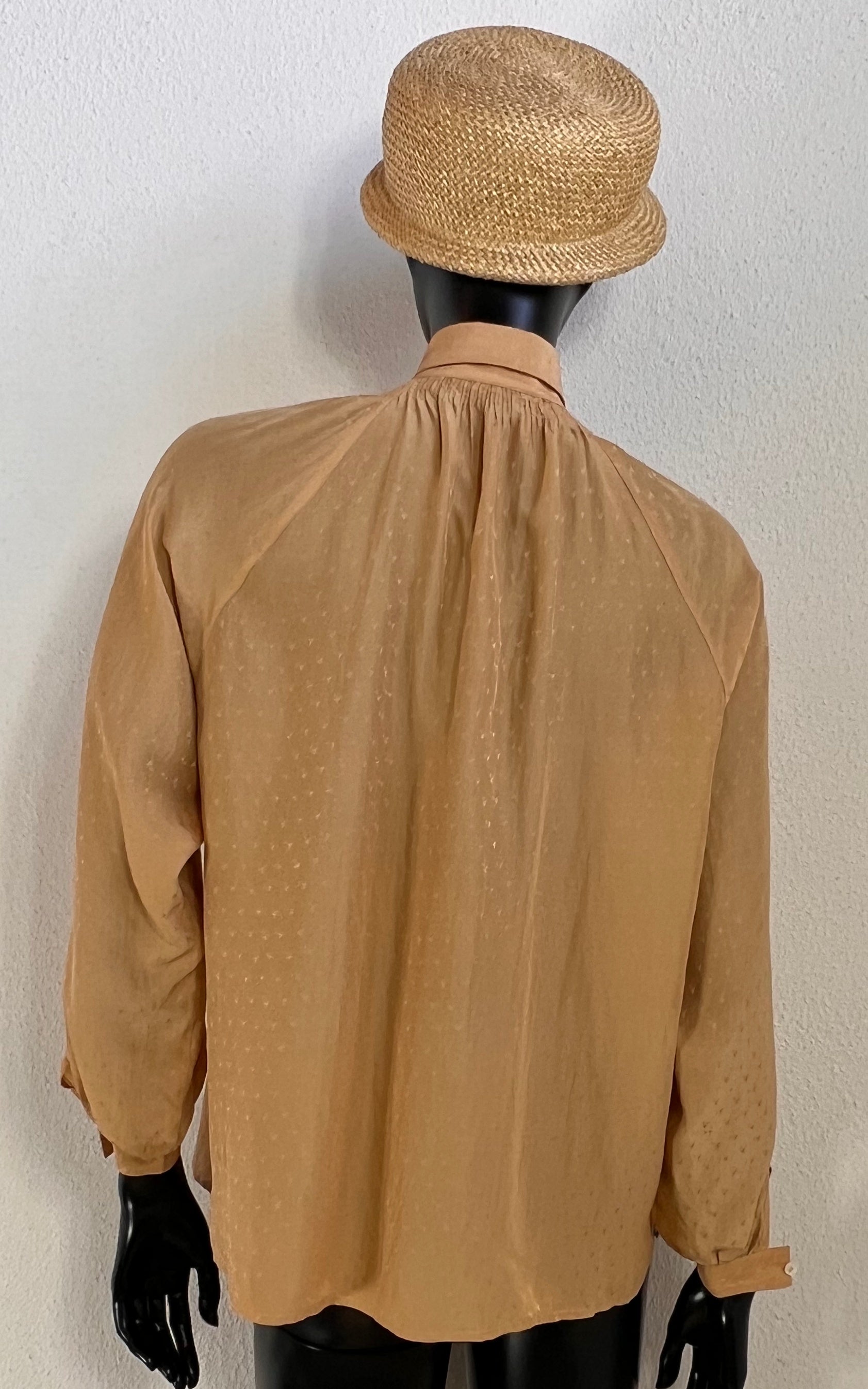 Vintage 70s Blacky Dress Silk Blouse