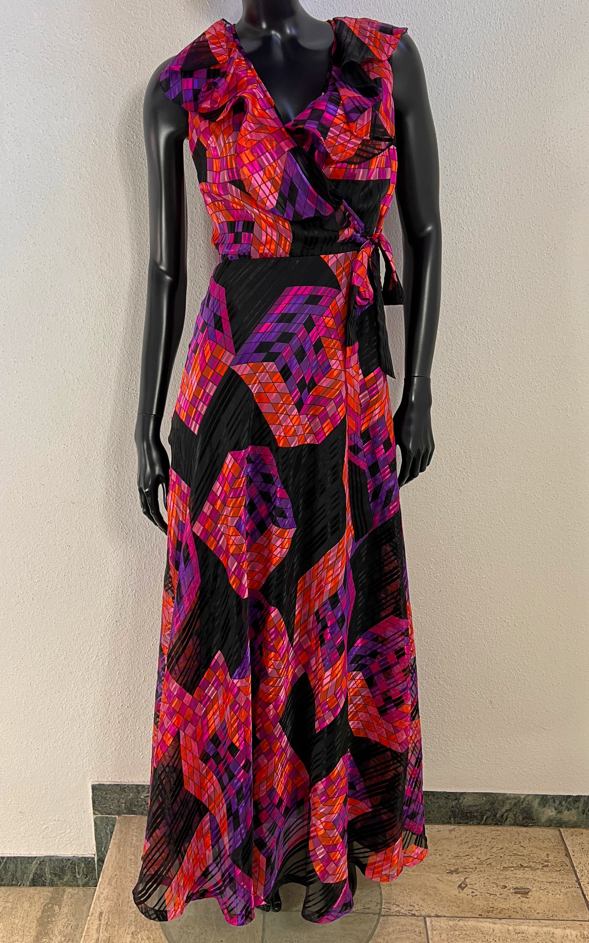 Vintage Psychedelic 70s Maxi Dress