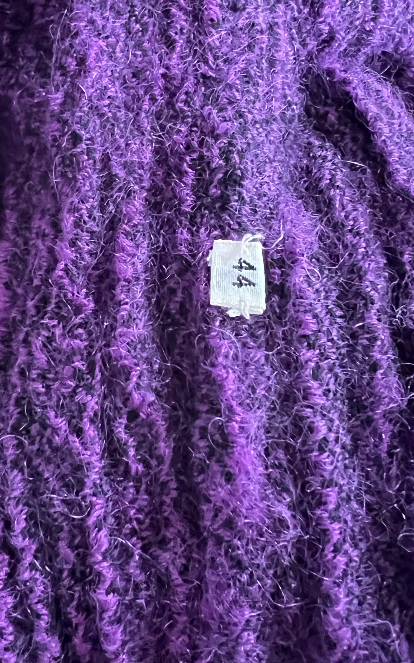 Vintage Missoni Knit Coat in Deep Plum Purple