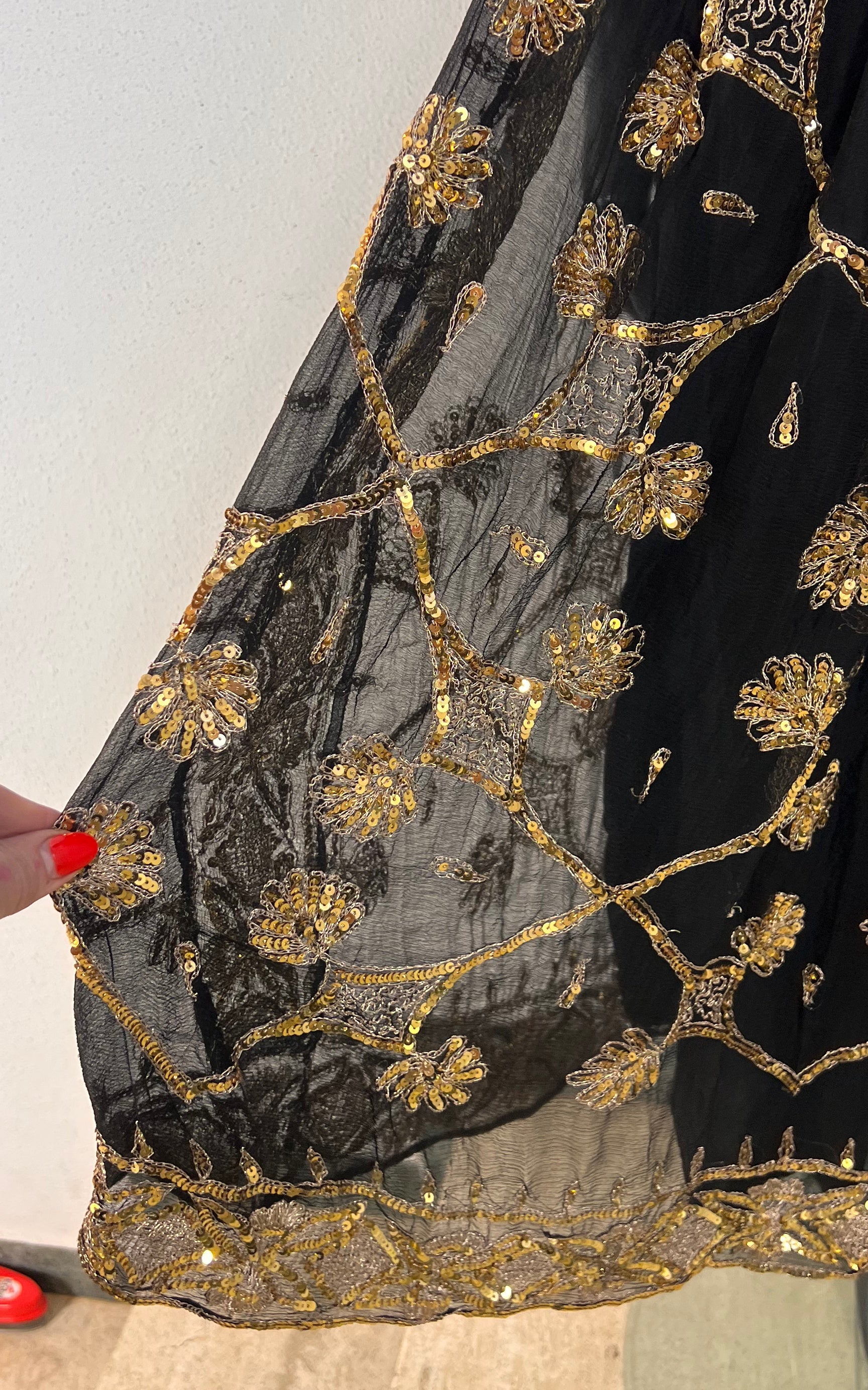 Vintage 70s Silk & Sequins 4 Piece Set
