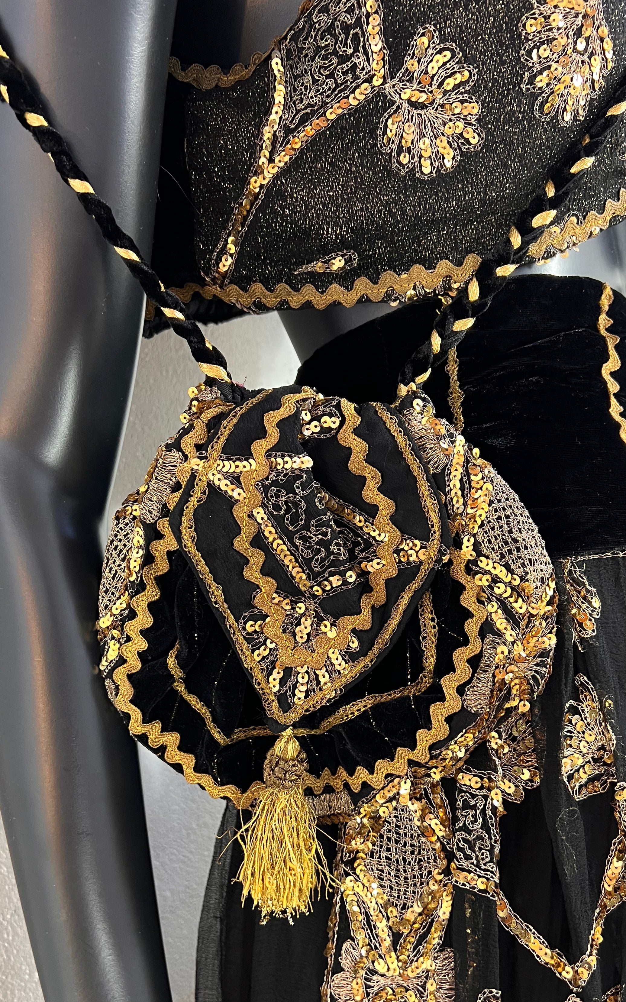 Vintage 70s Silk & Sequins 4 Piece Set