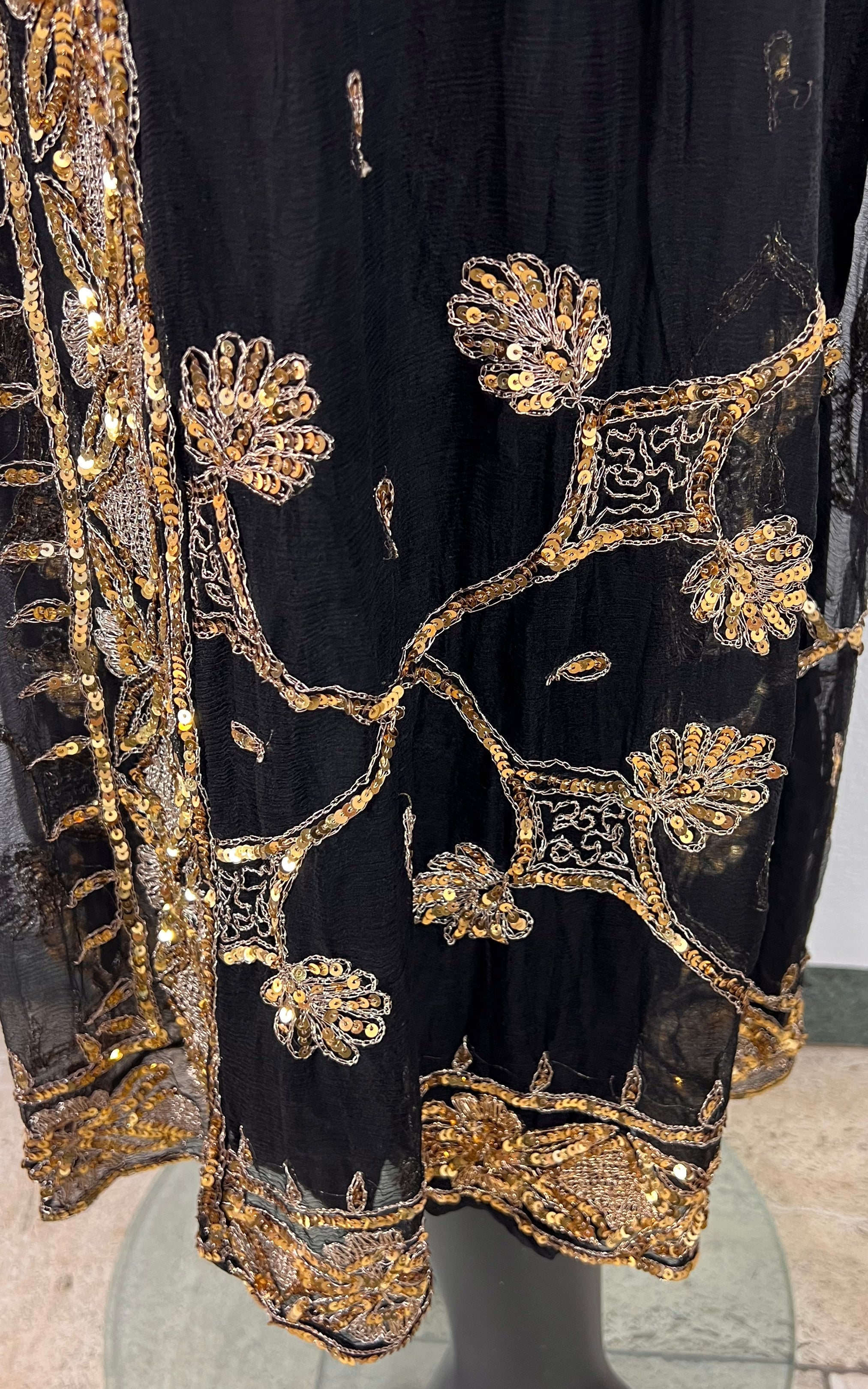 Vintage 70s Silk & Sequins 4 Piece Set