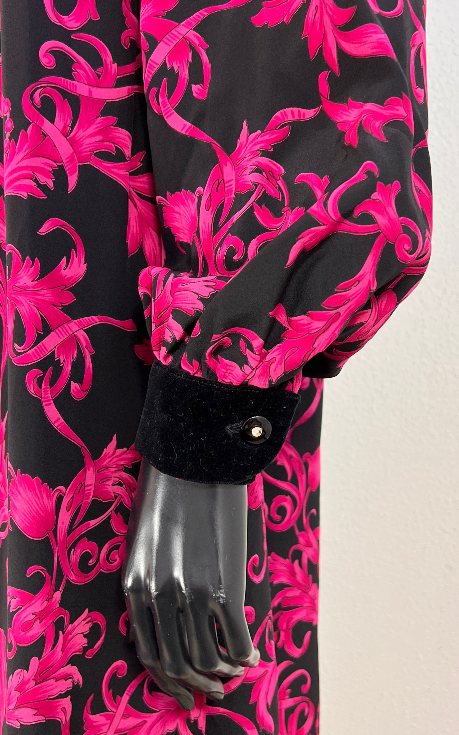 Vintage Silk And Velvet Dress