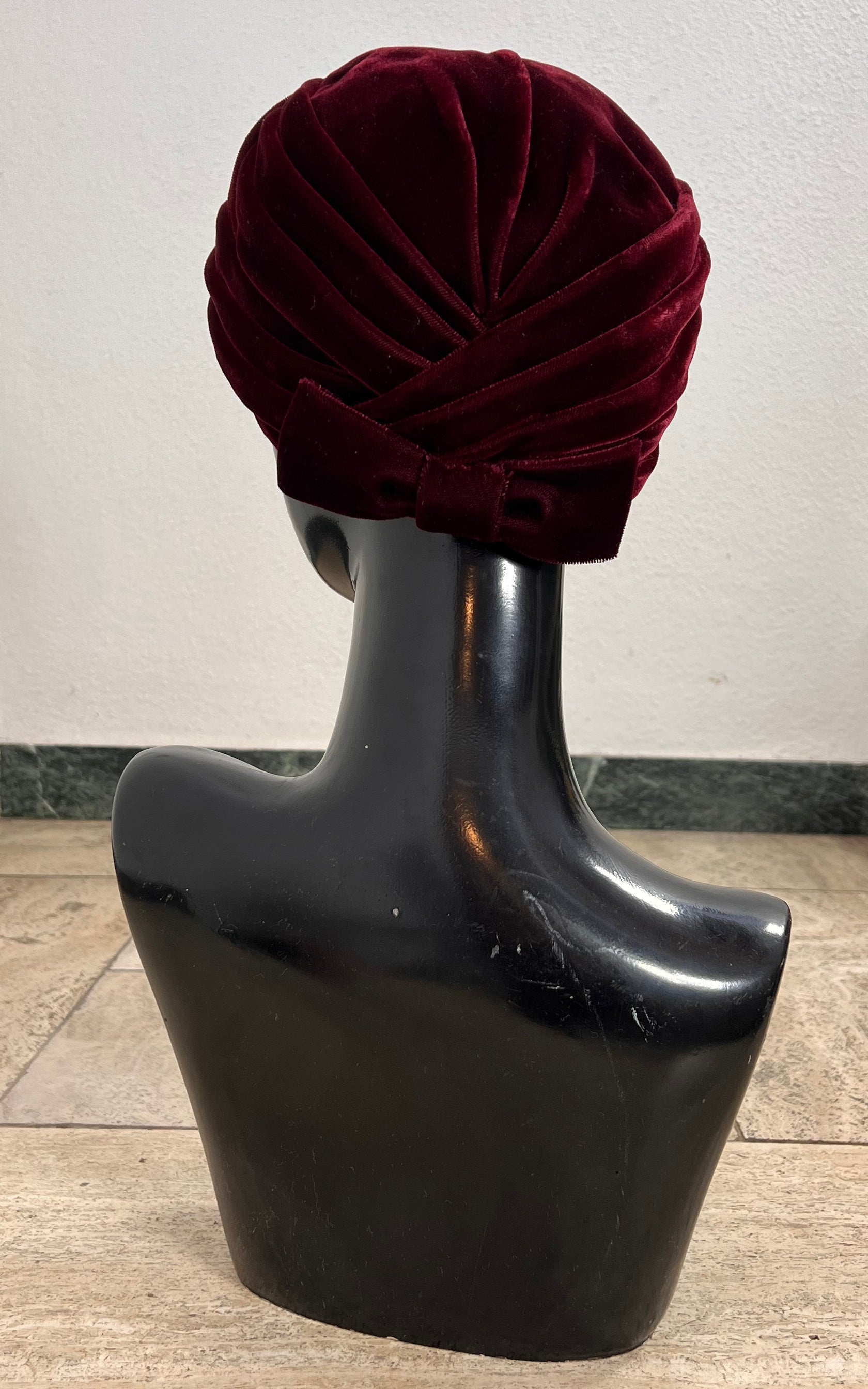 Vintage Velvet Pillbox Hat