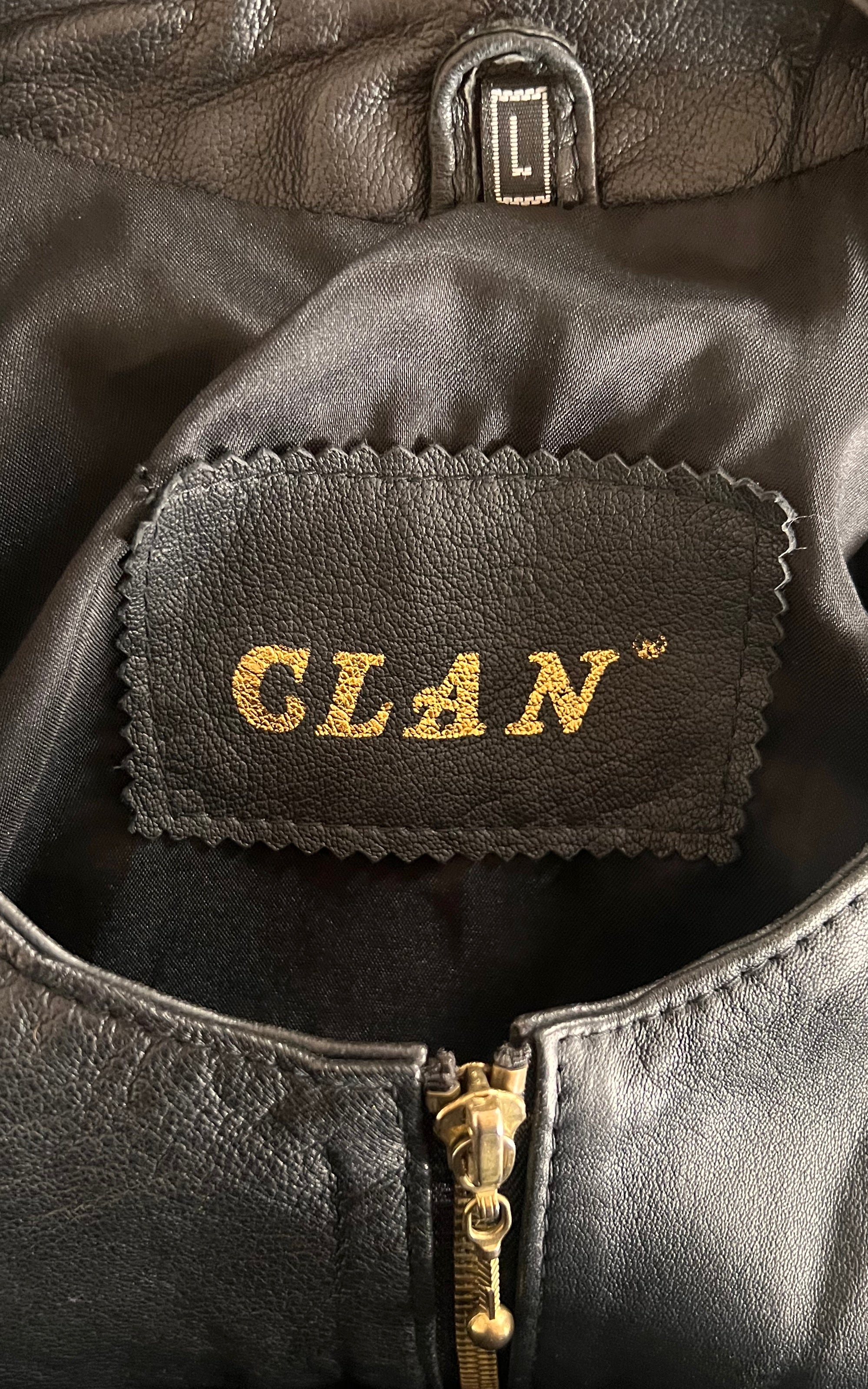Vintage 90s Clan Leather Jacket
