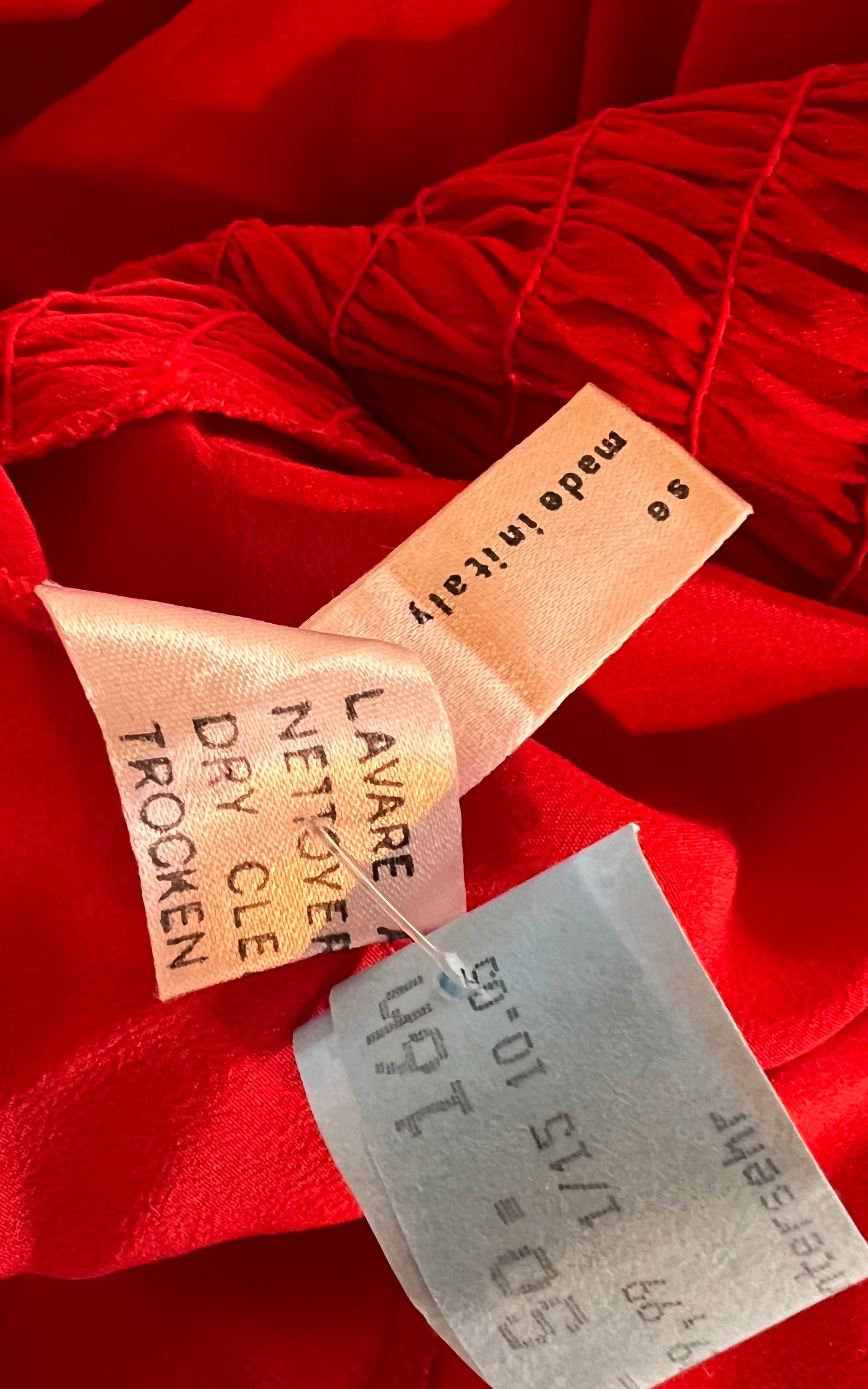 Vintage Red Silk Summer Dress