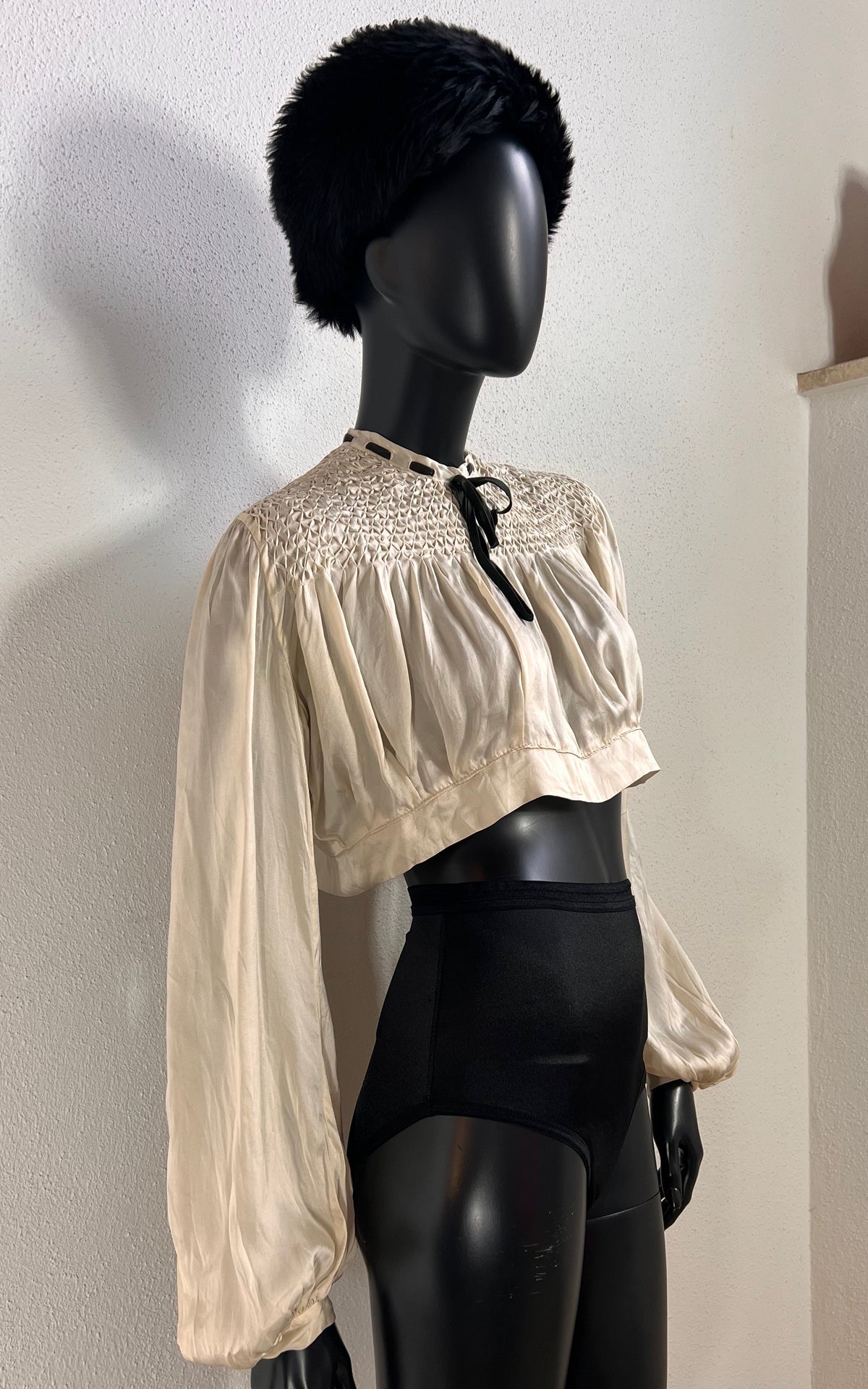 Vintage Reworked Early 20th Century Silk Blouse