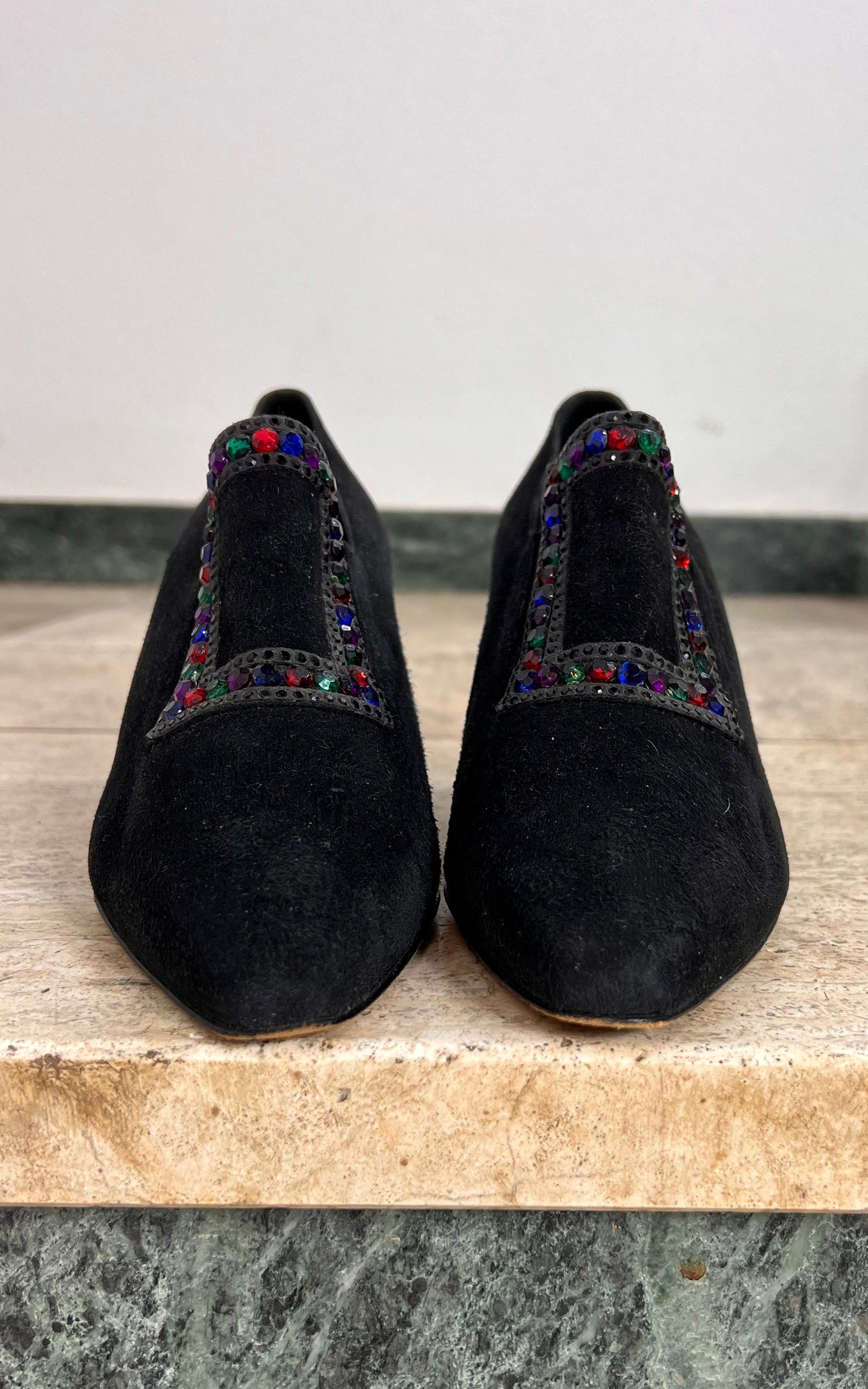 Vintage 80s Stuart Weizmann Slip-On Heel 38