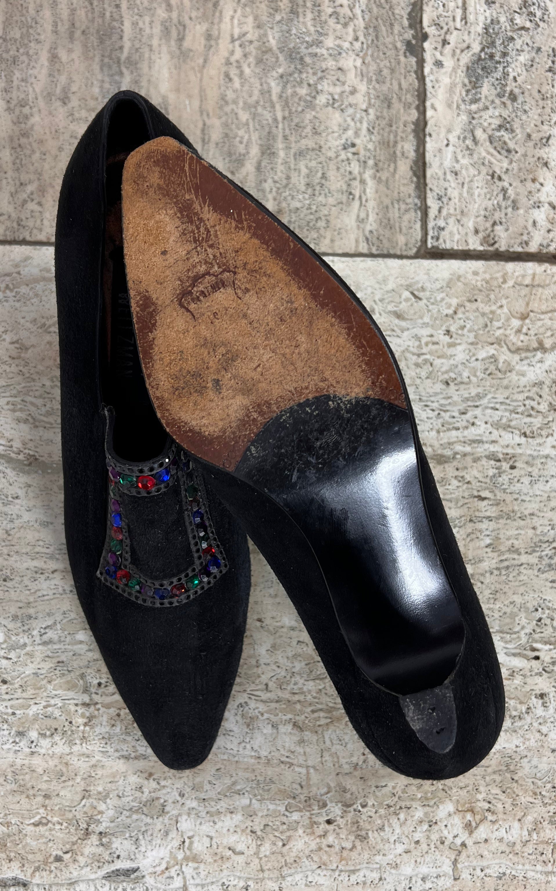 Vintage 80s Stuart Weizmann Slip-On Heel 38