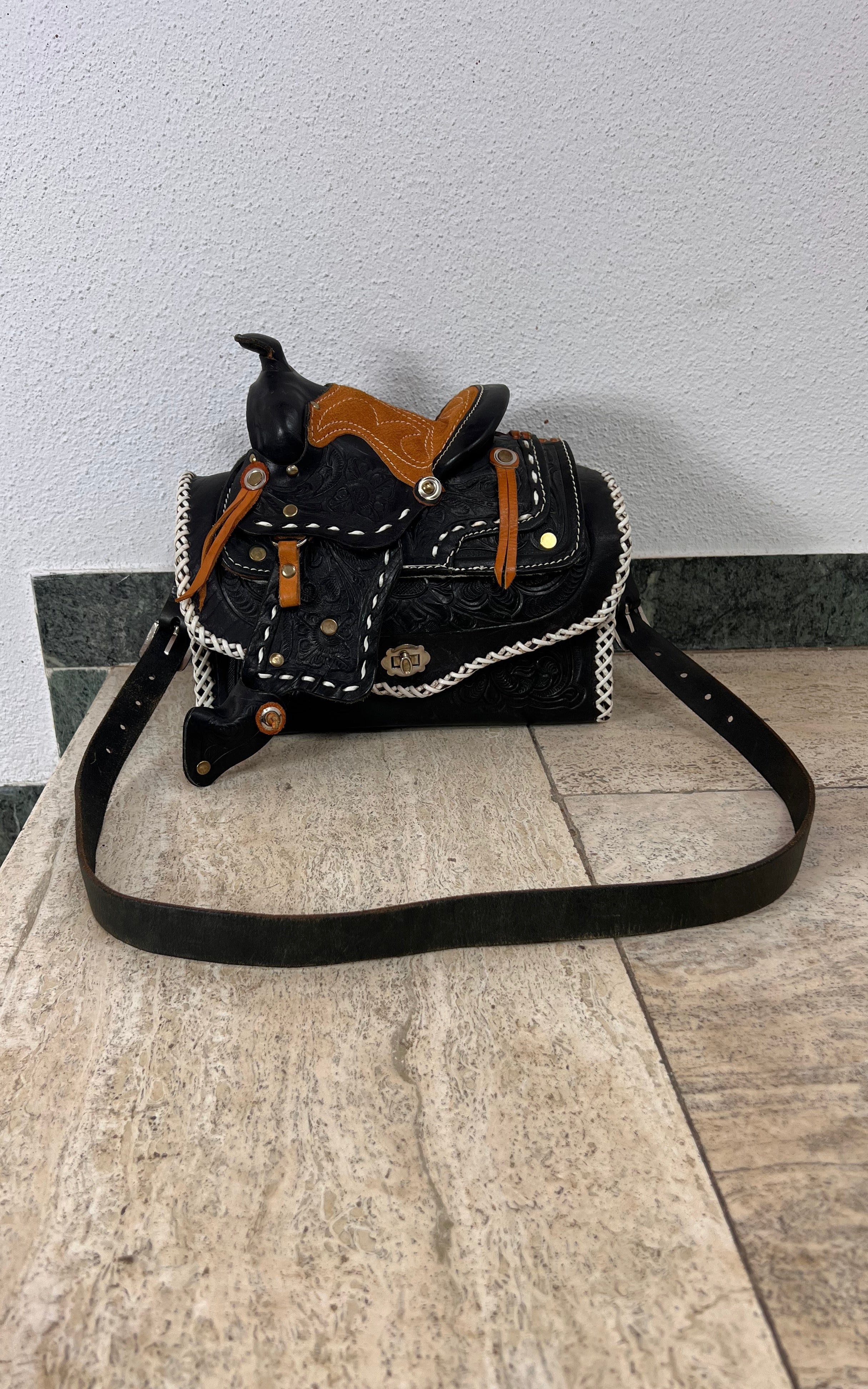 Vintage Western Saddle Shoulder Bag