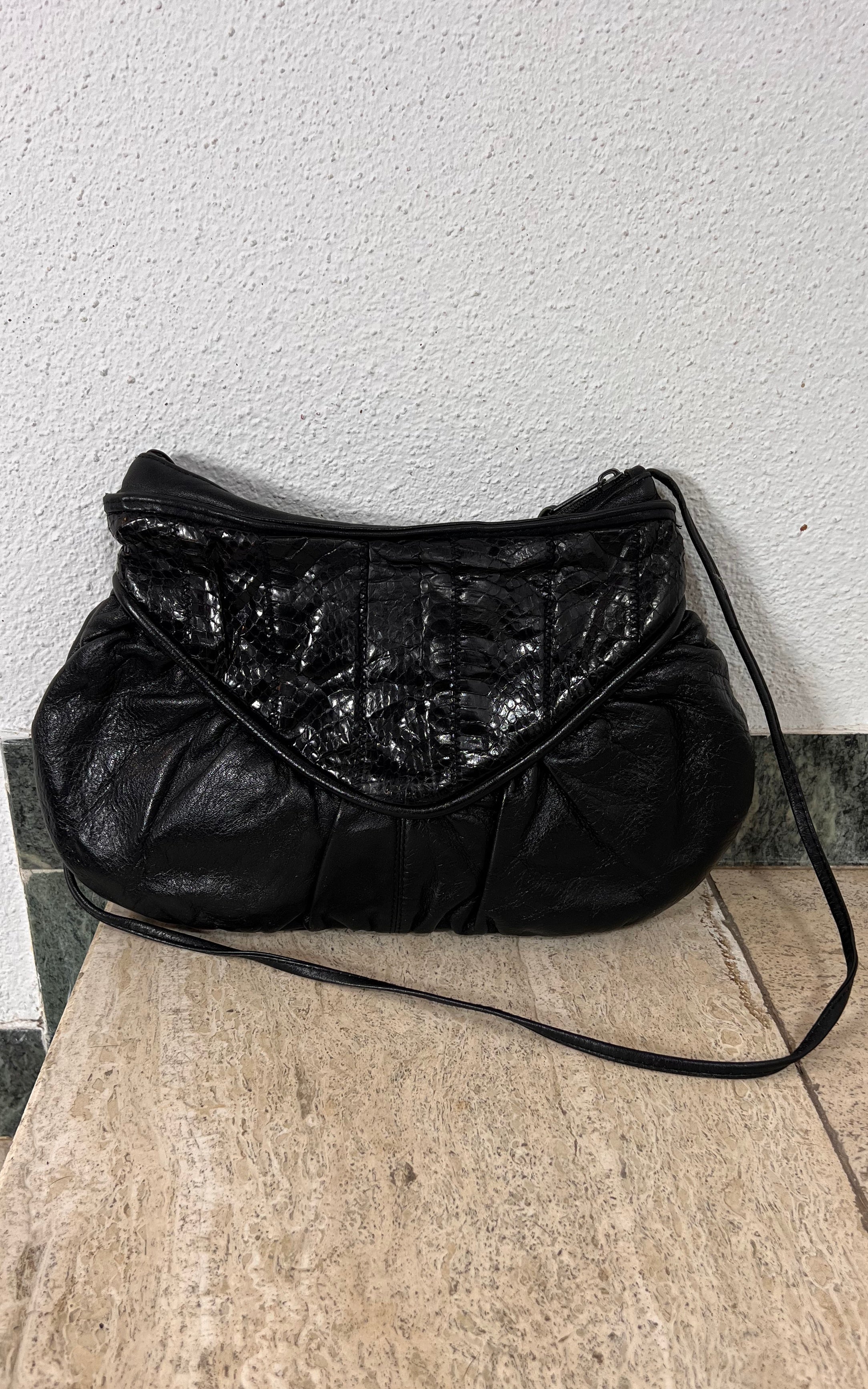 Vintage 80s Snakeskin Pouch
