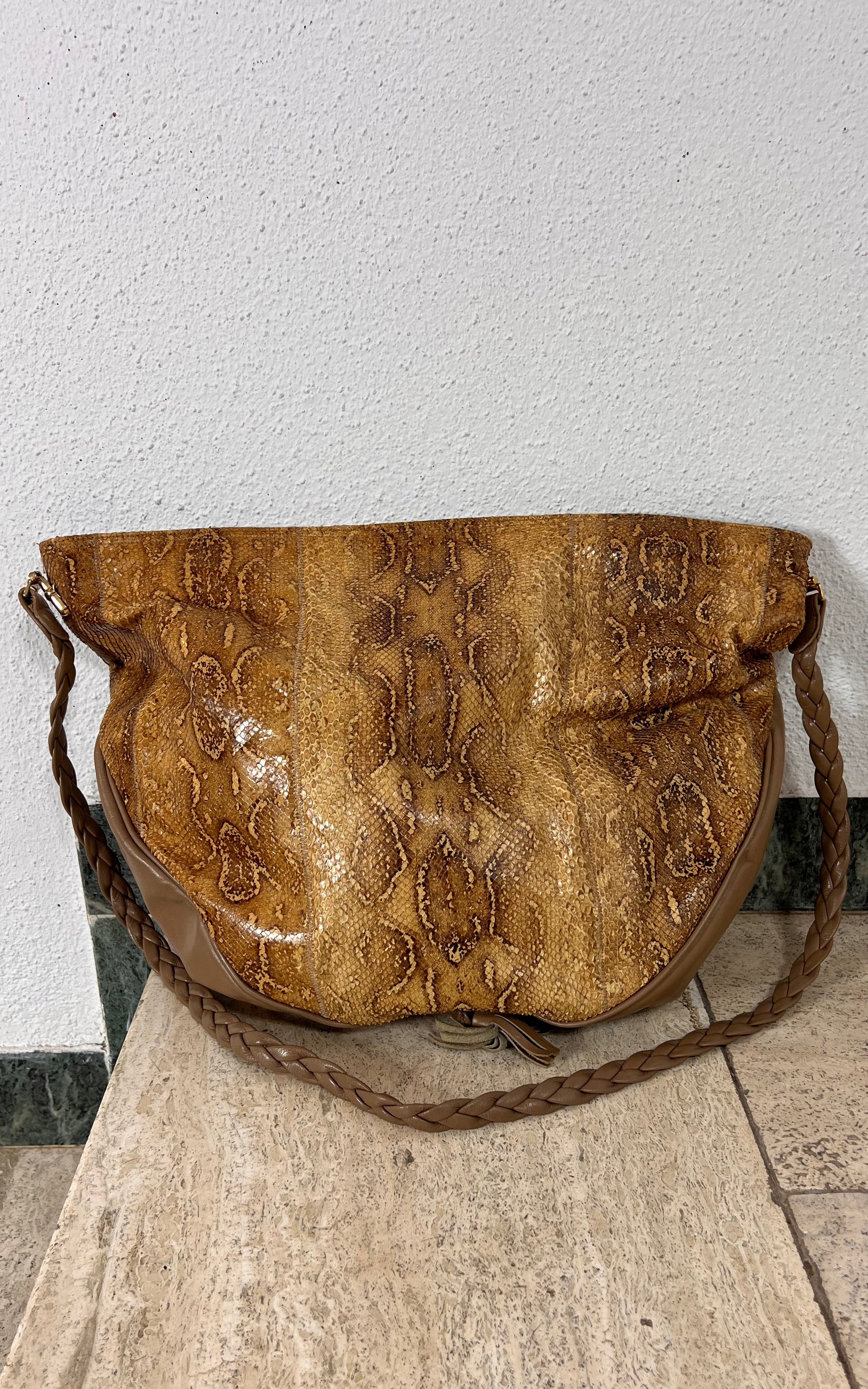 Vintage Pallizio Snakeskin Big Hobo Bag
