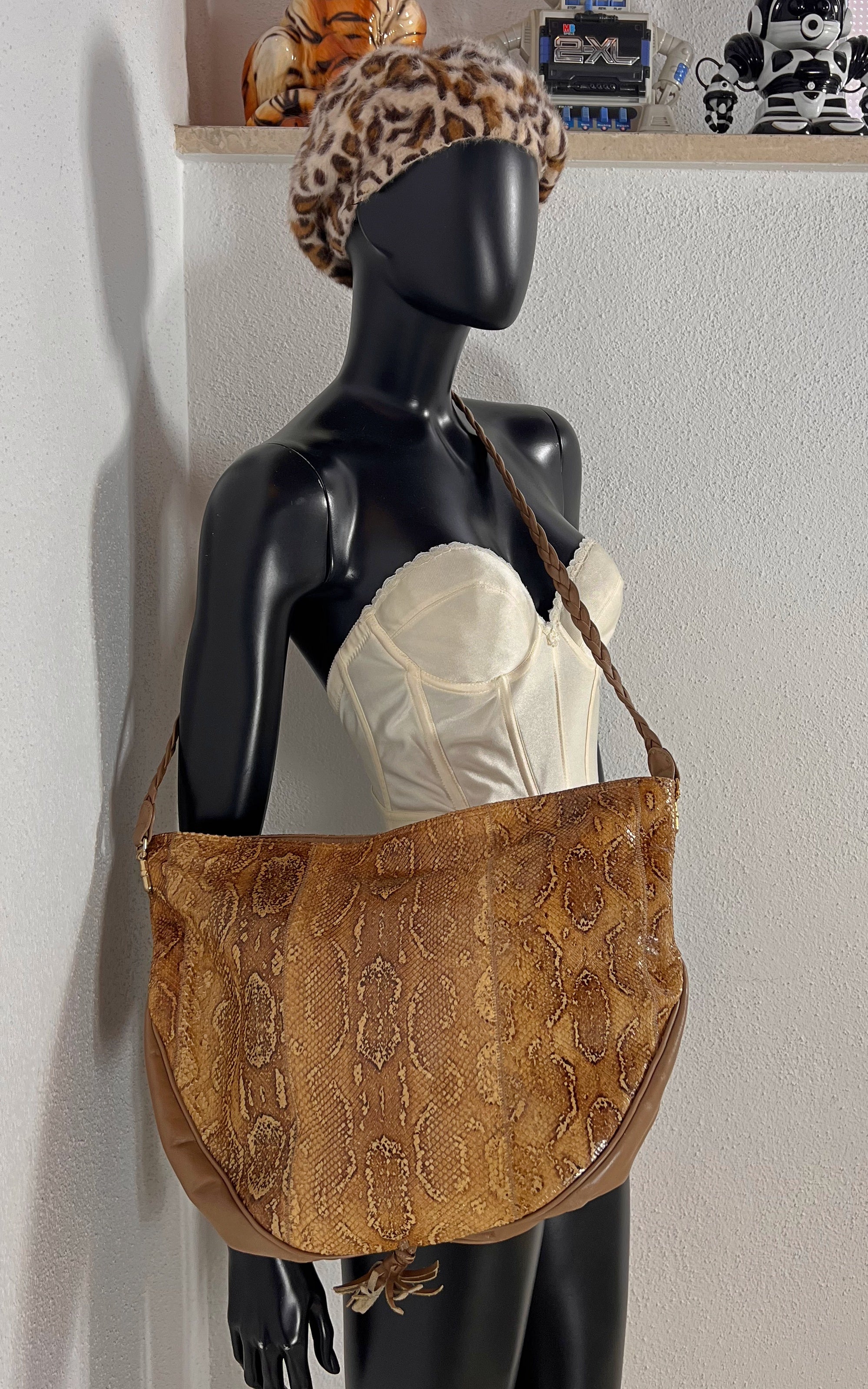 Vintage Pallizio Snakeskin Big Hobo Bag