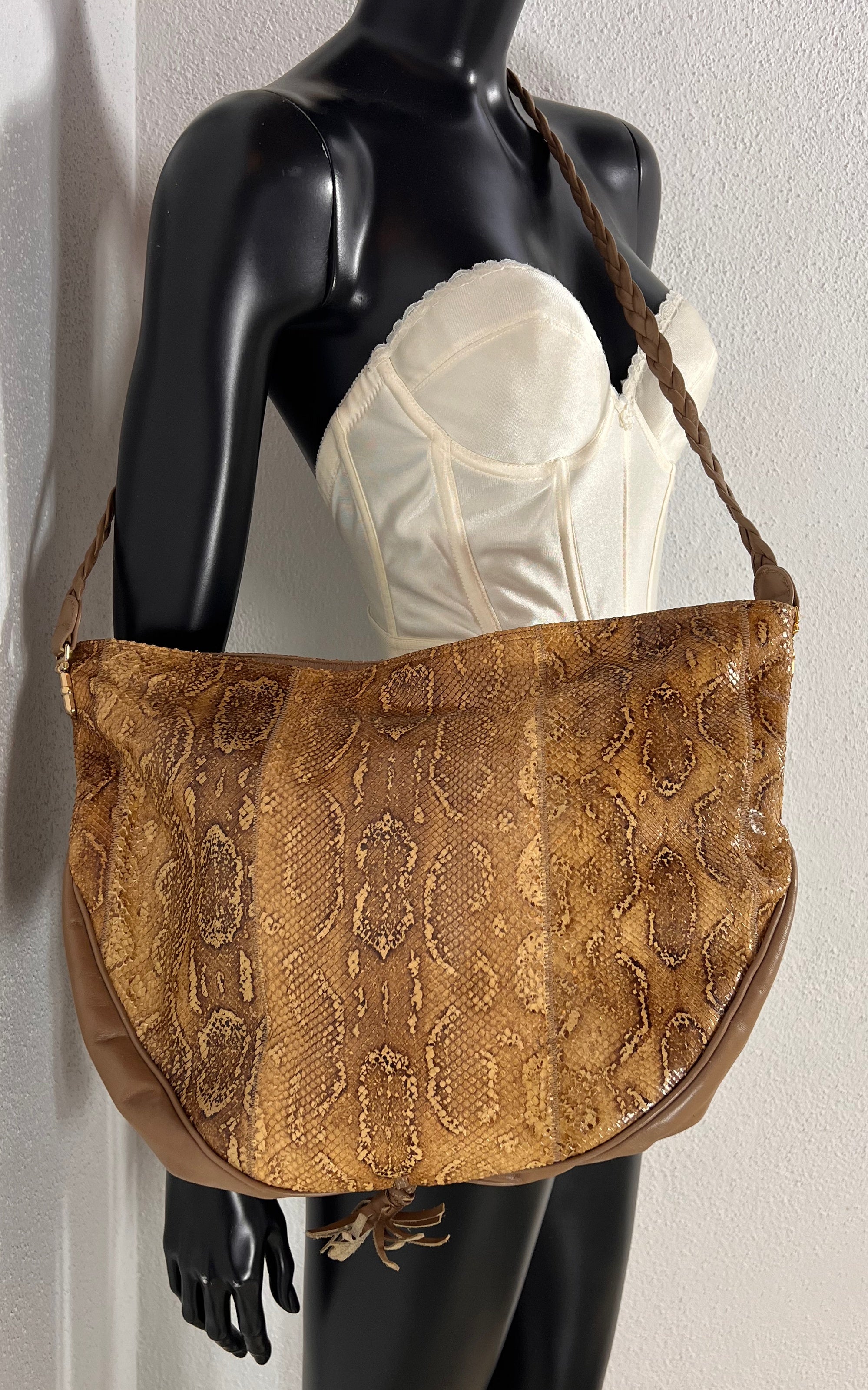 Vintage Pallizio Snakeskin Big Hobo Bag
