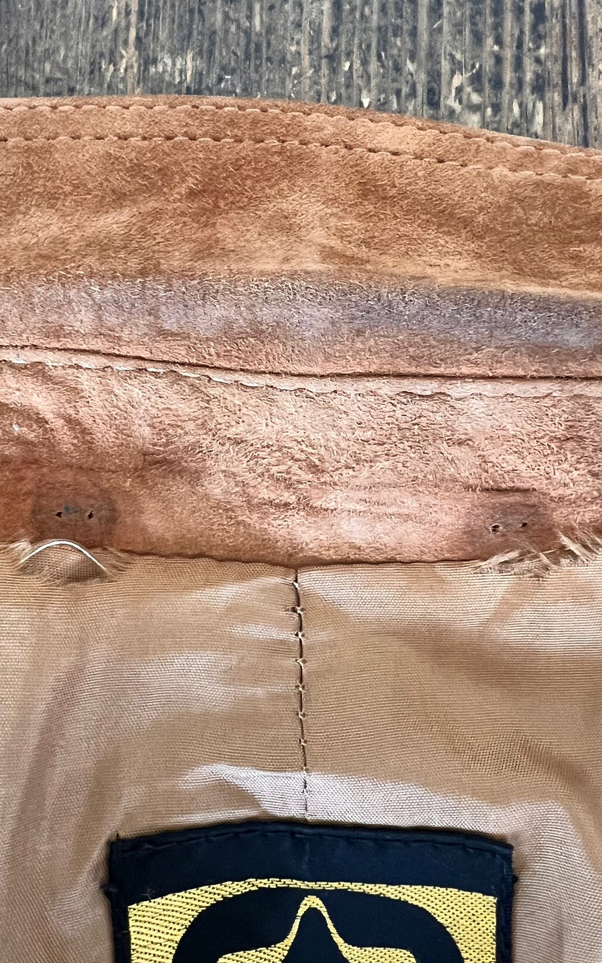 Vintage 70s MENS Tan Suede Leather Jacket