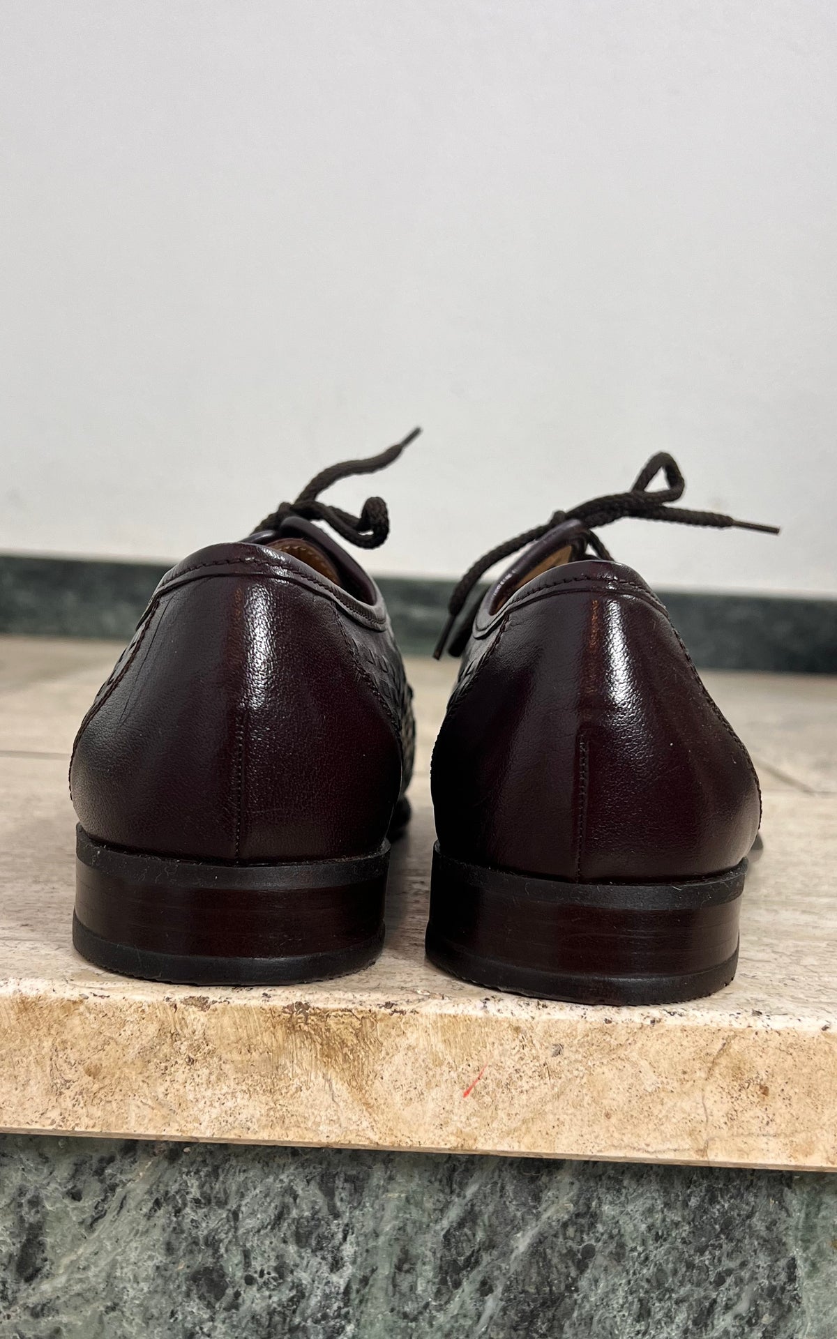Vintage MENS Sioux Woven Leather Lace-Up Shoes