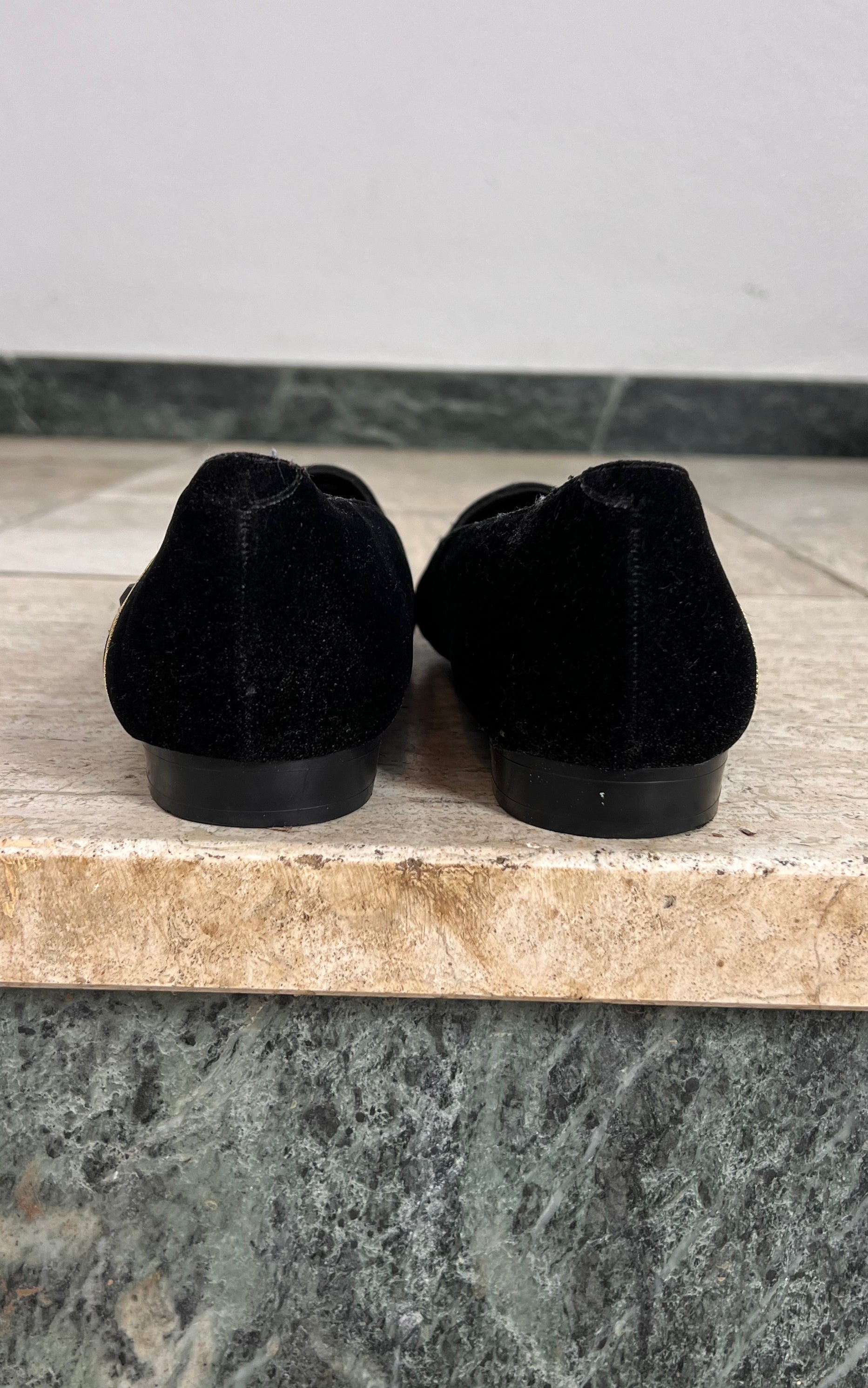 Vintage 90s Velvet Loafer 38