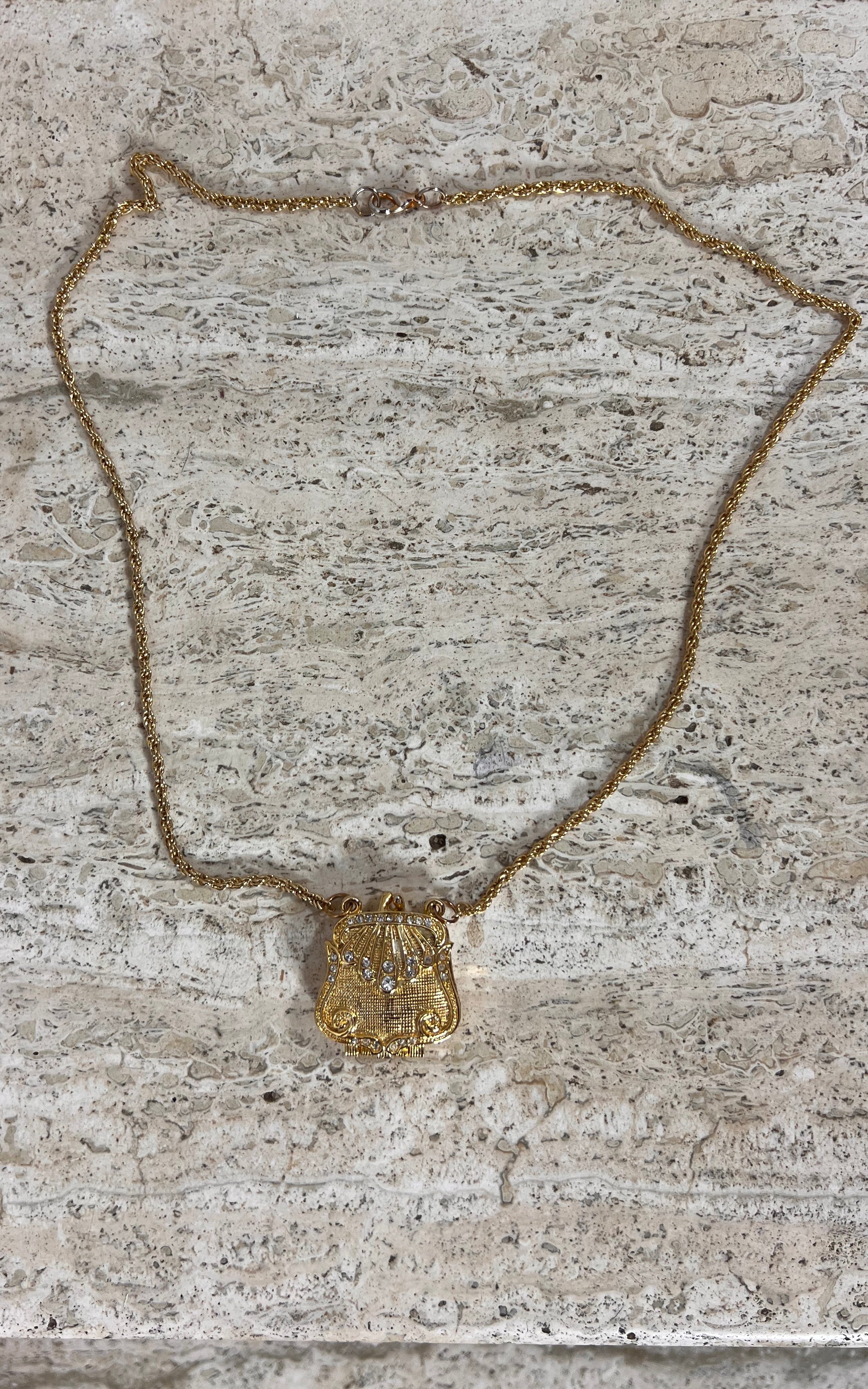 Vintage Medallion Bag Necklace