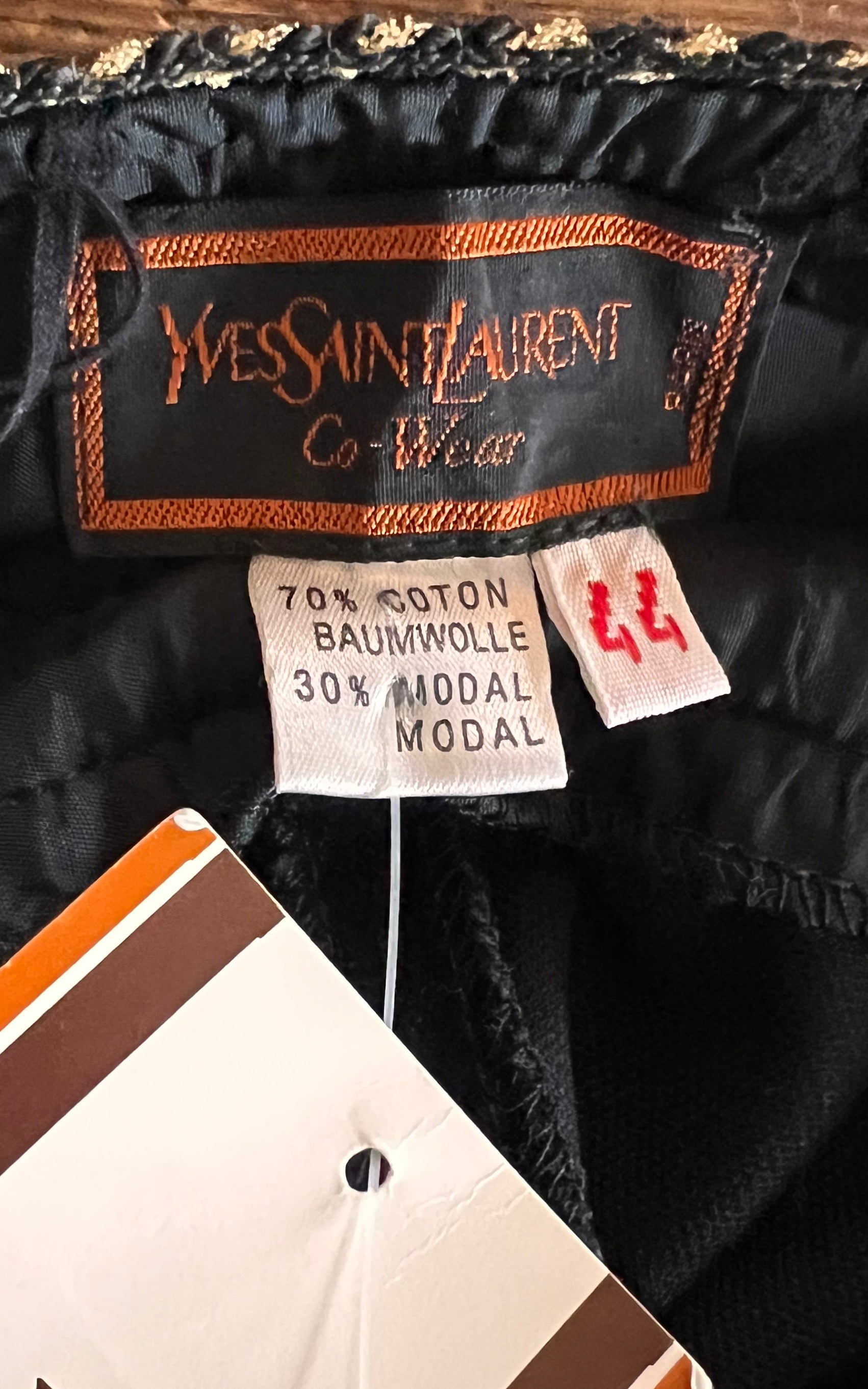 Vintage Yves Saint Laurent Co Wear Velvet Pants 44