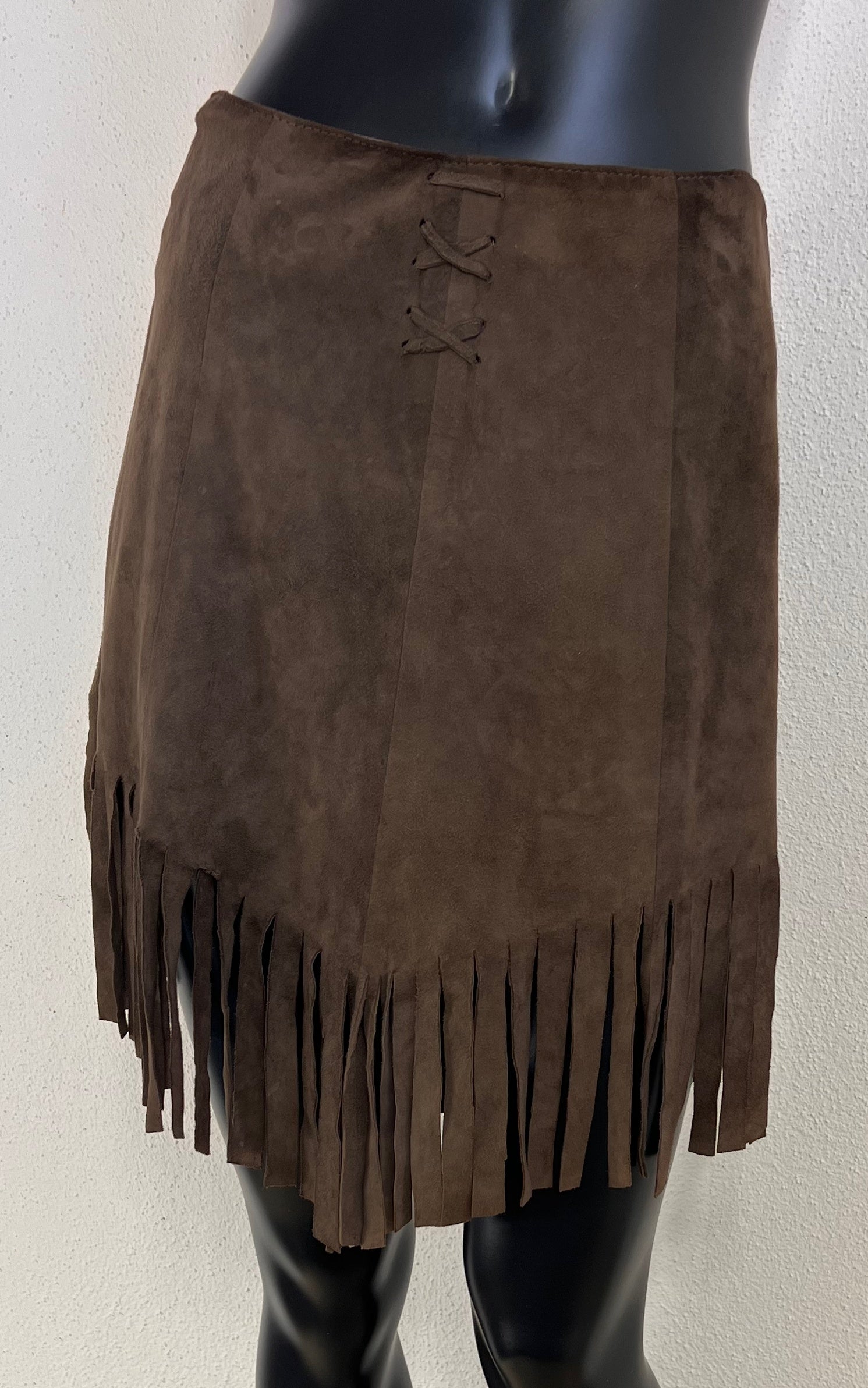 Vintage 70s Suede Leather Skirt