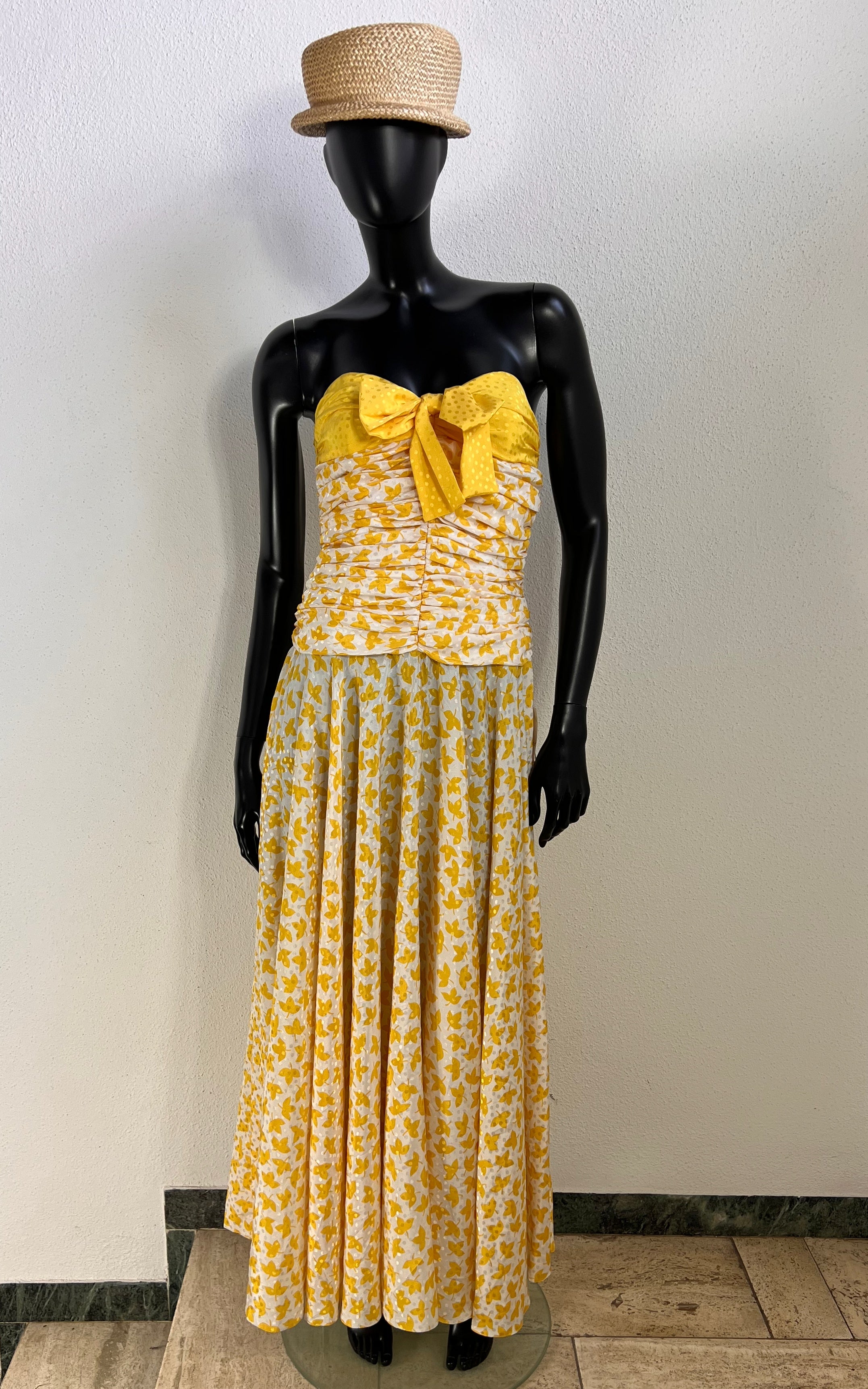 Vintage Catalina Yellow Floral Maxi Dress