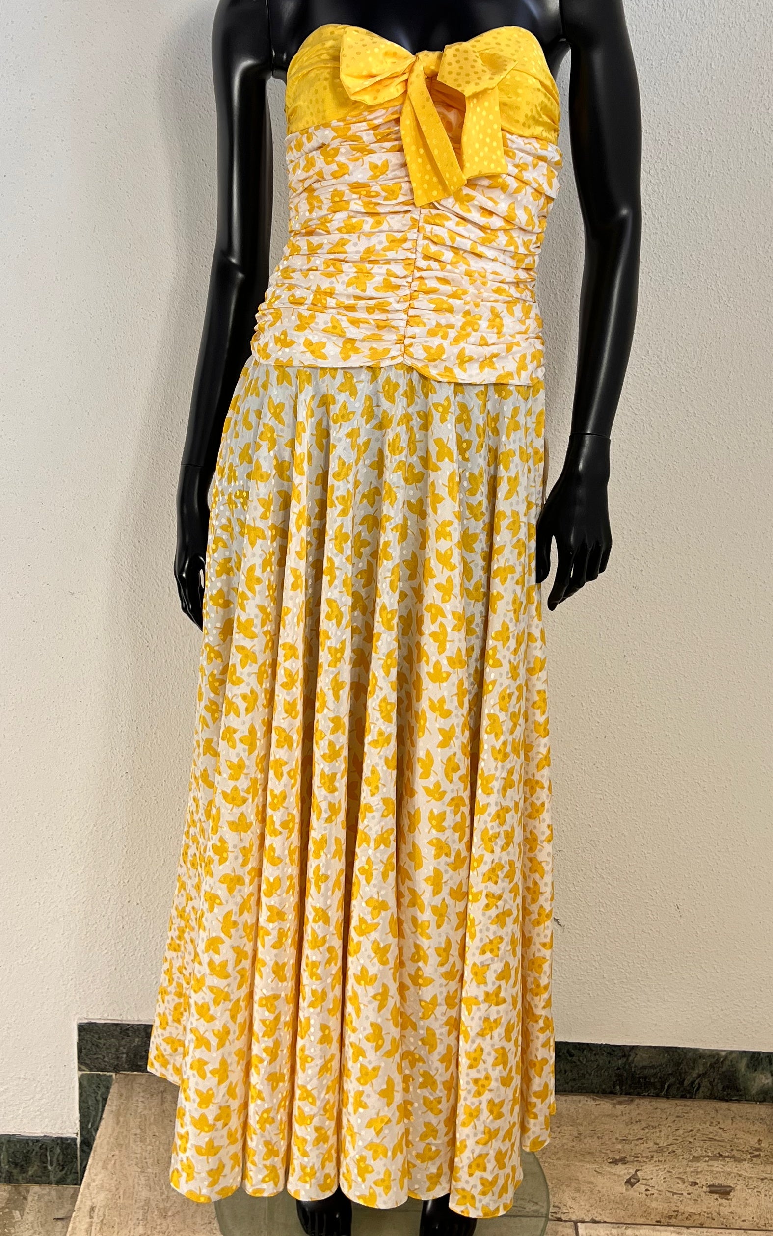 Vintage Catalina Yellow Floral Maxi Dress