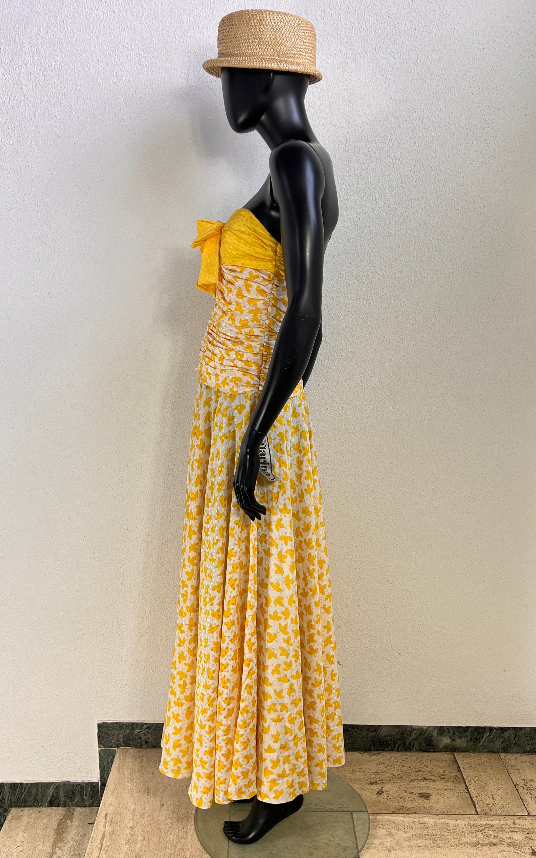 Vintage Catalina Yellow Floral Maxi Dress