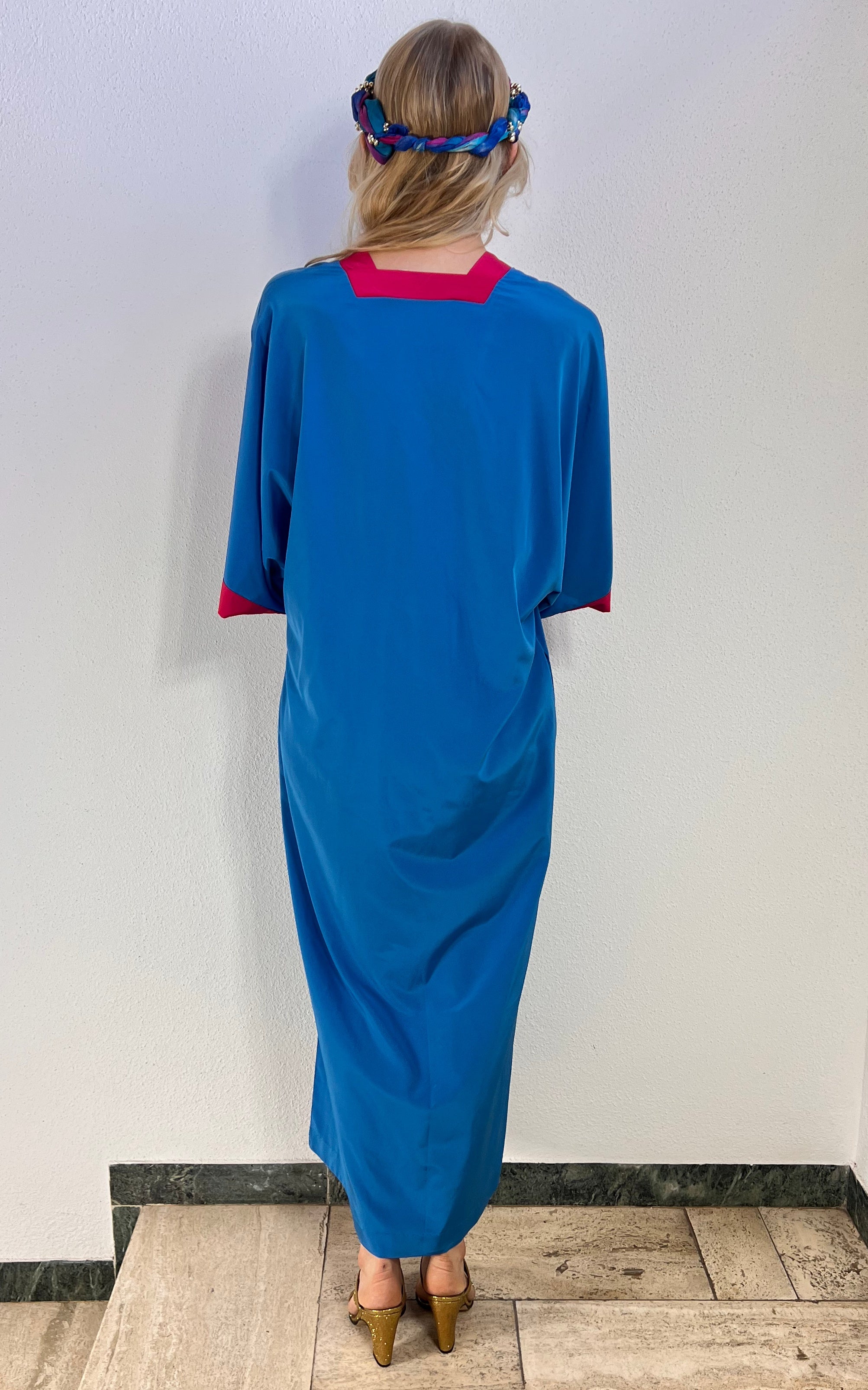 Vintage 70s Oscar de la Renta for Swirl Caftan Dress