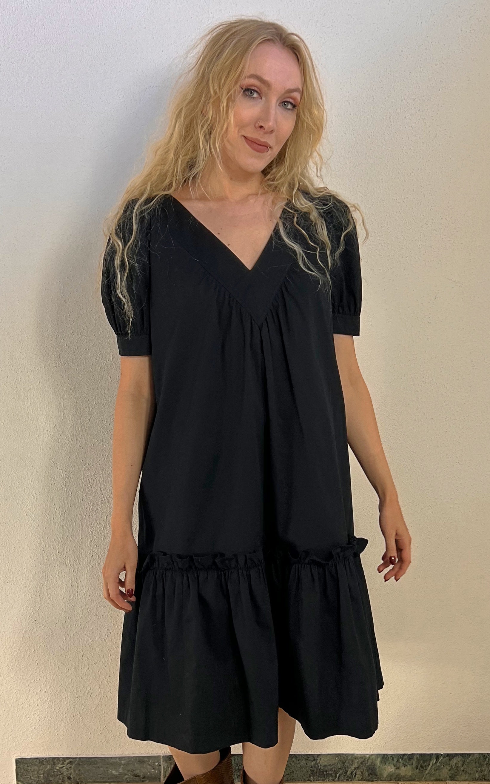 Vintage Yves Saint Laurent Cotton Peasant Dress