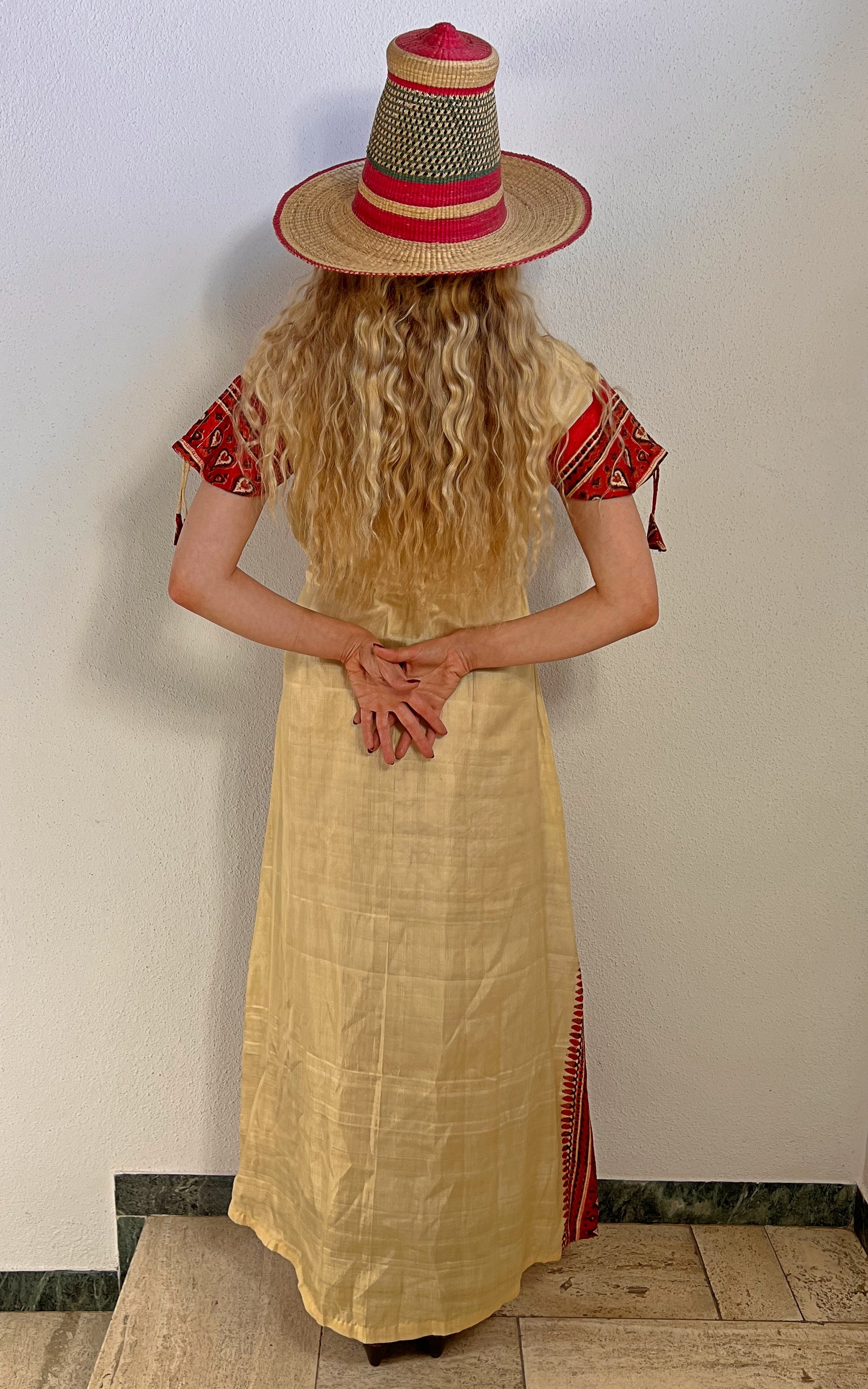 Vintage 70s Maxi Silk Dress