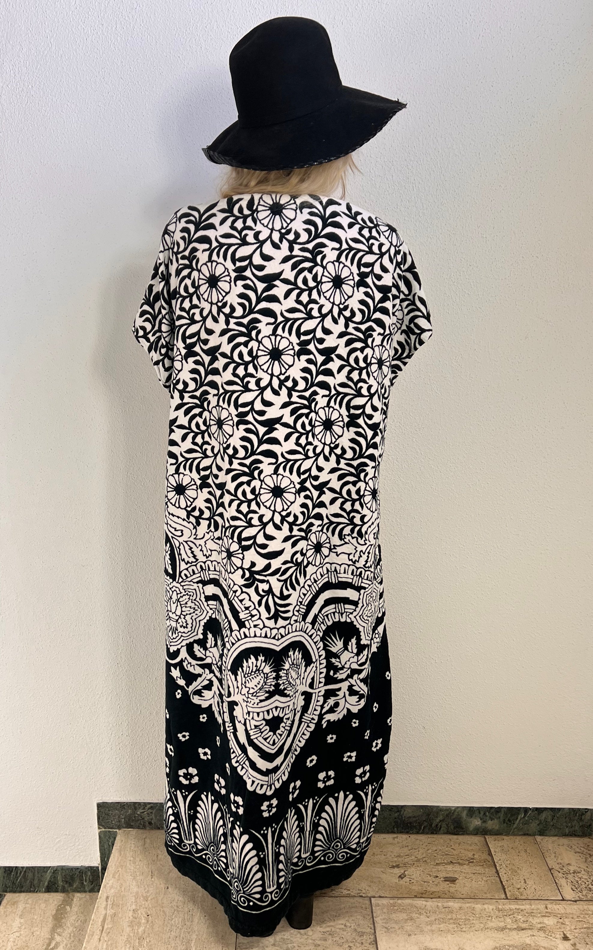 Vintage 70s Toweling Caftan Dress