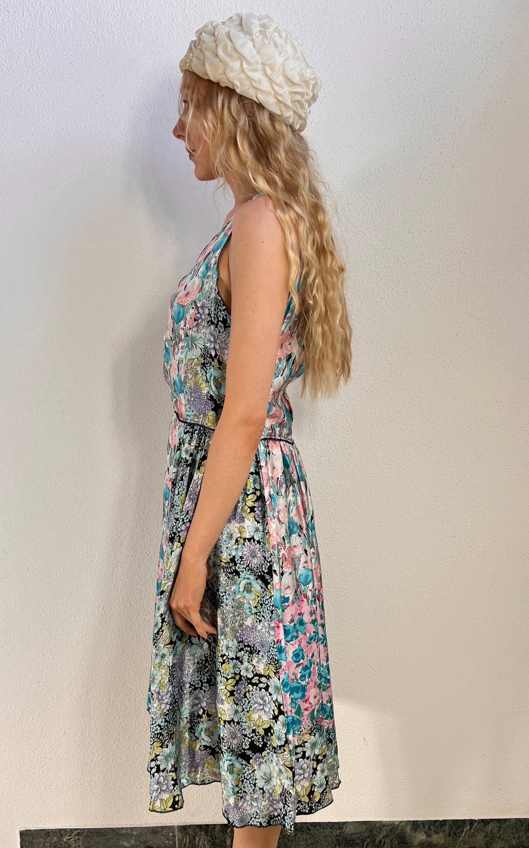 Romantik Floral Silk Nina Ricci Dress