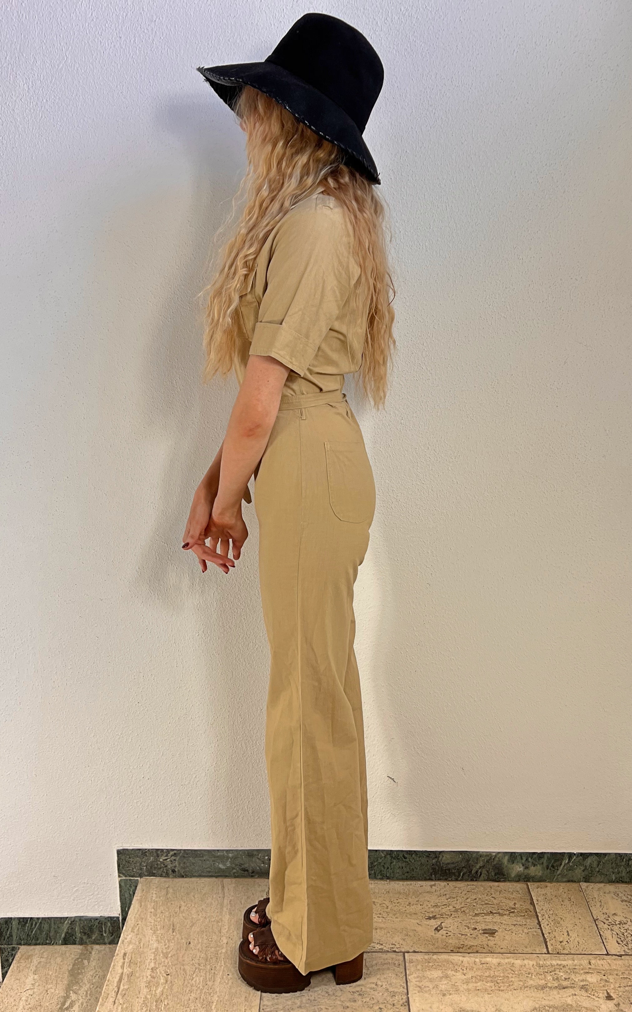 Vintage 70s Safari Jumpsuit