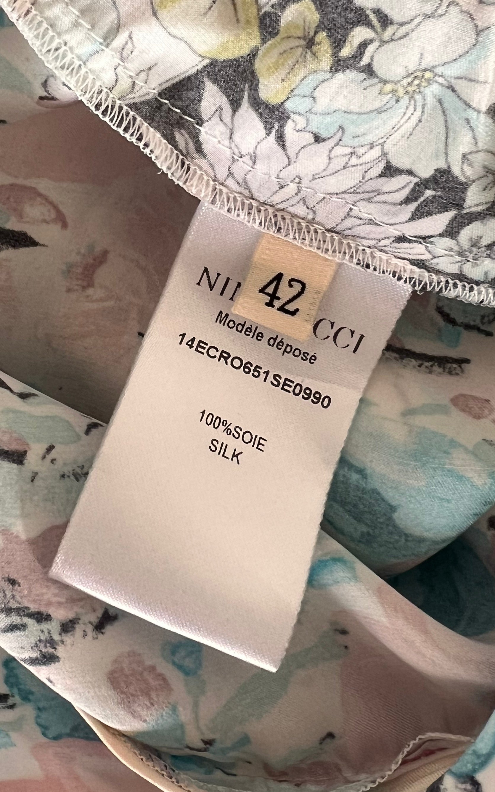 Romantik Floral Silk Nina Ricci Dress