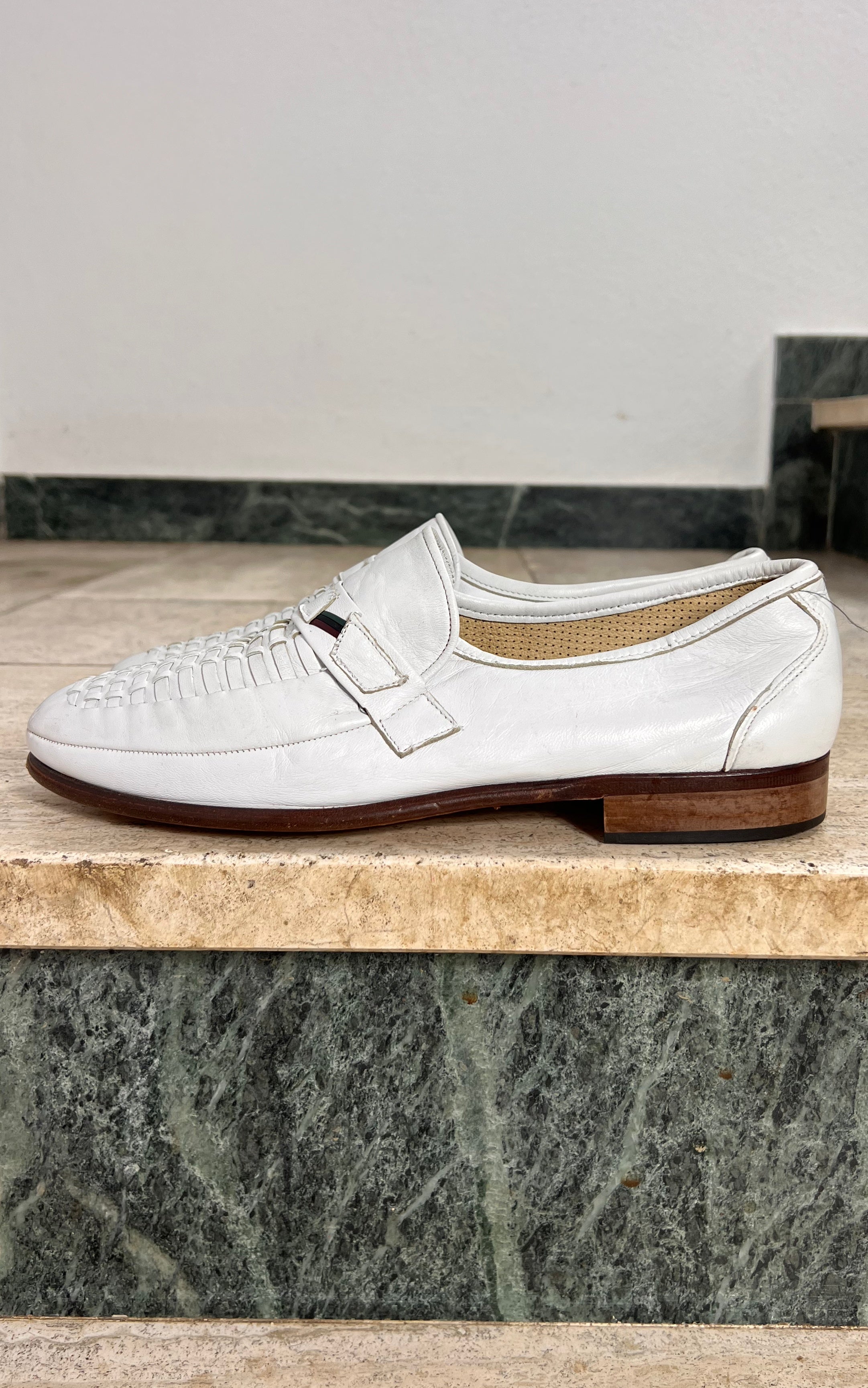 Vintage MENS White Leathers Loafer 42,5