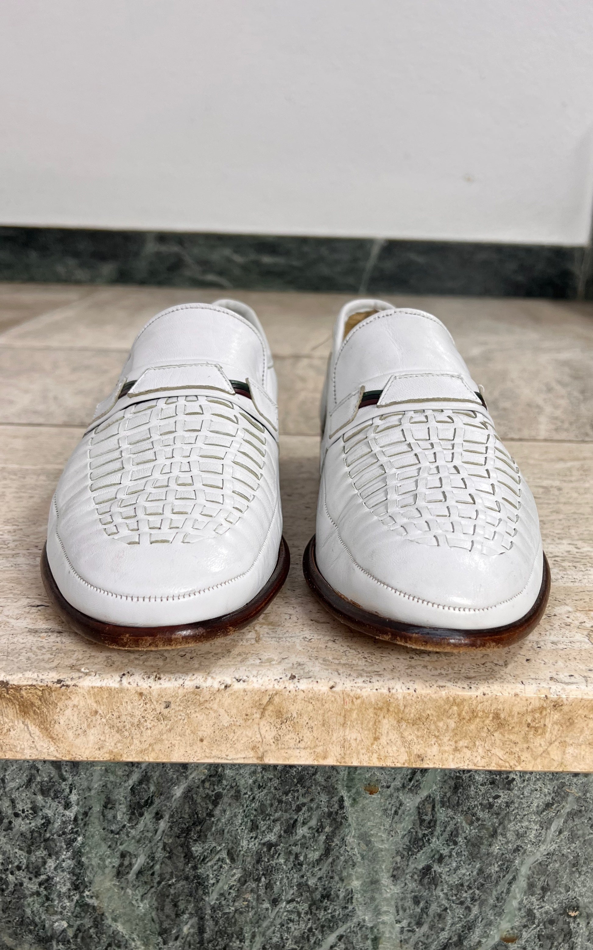 Vintage MENS White Leathers Loafer 42,5