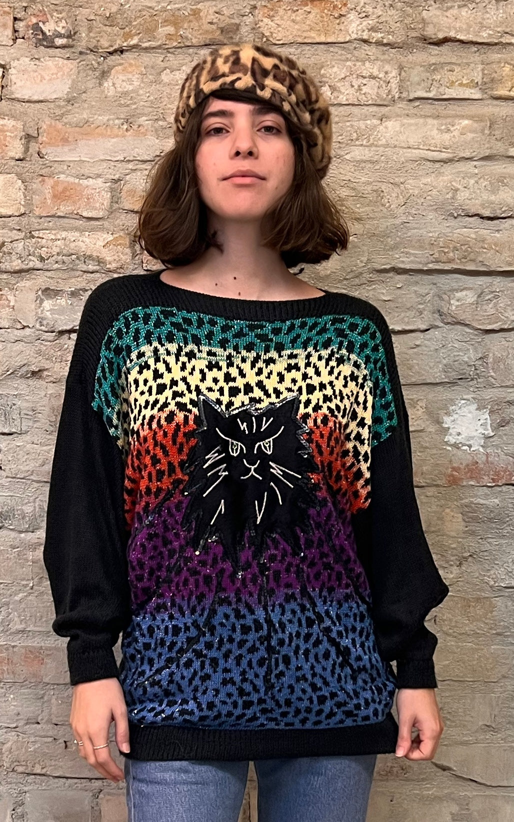 Maglione lavorato a maglia vintage anni '90