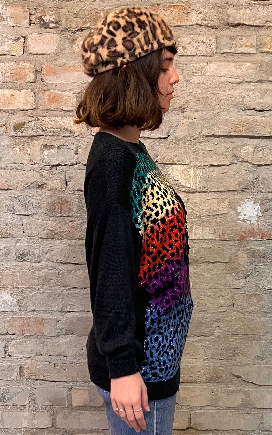 Maglione lavorato a maglia vintage anni '90