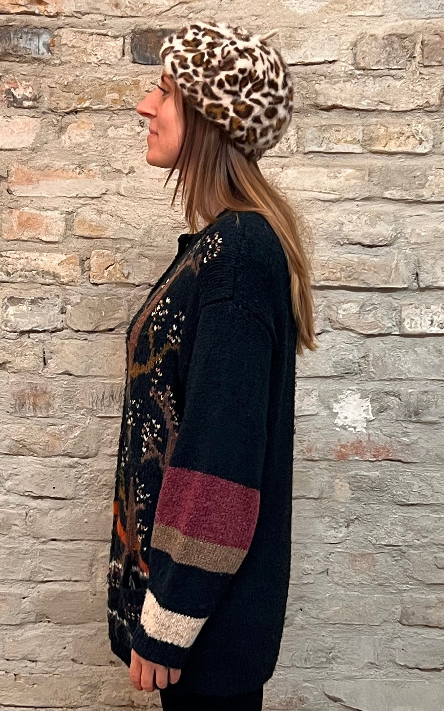 Cardigan in lana vintage da campagna