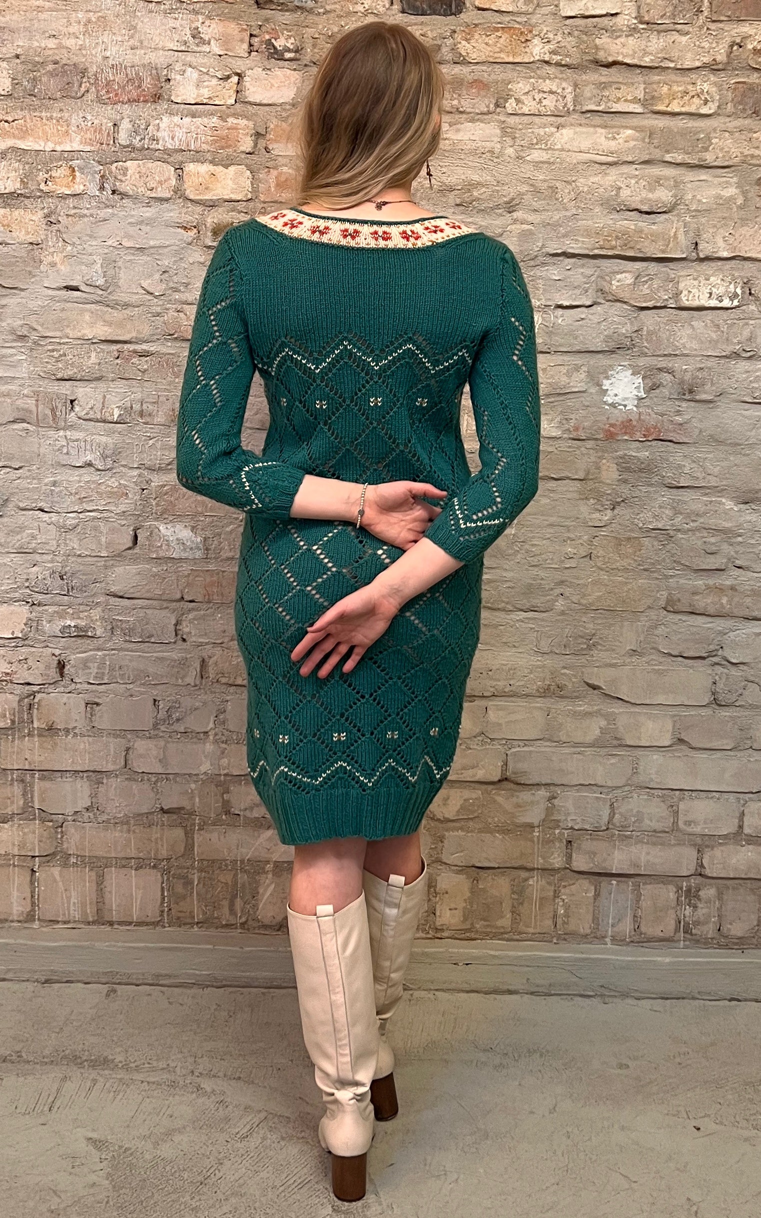 Abito vintage in maglia fatto a mano